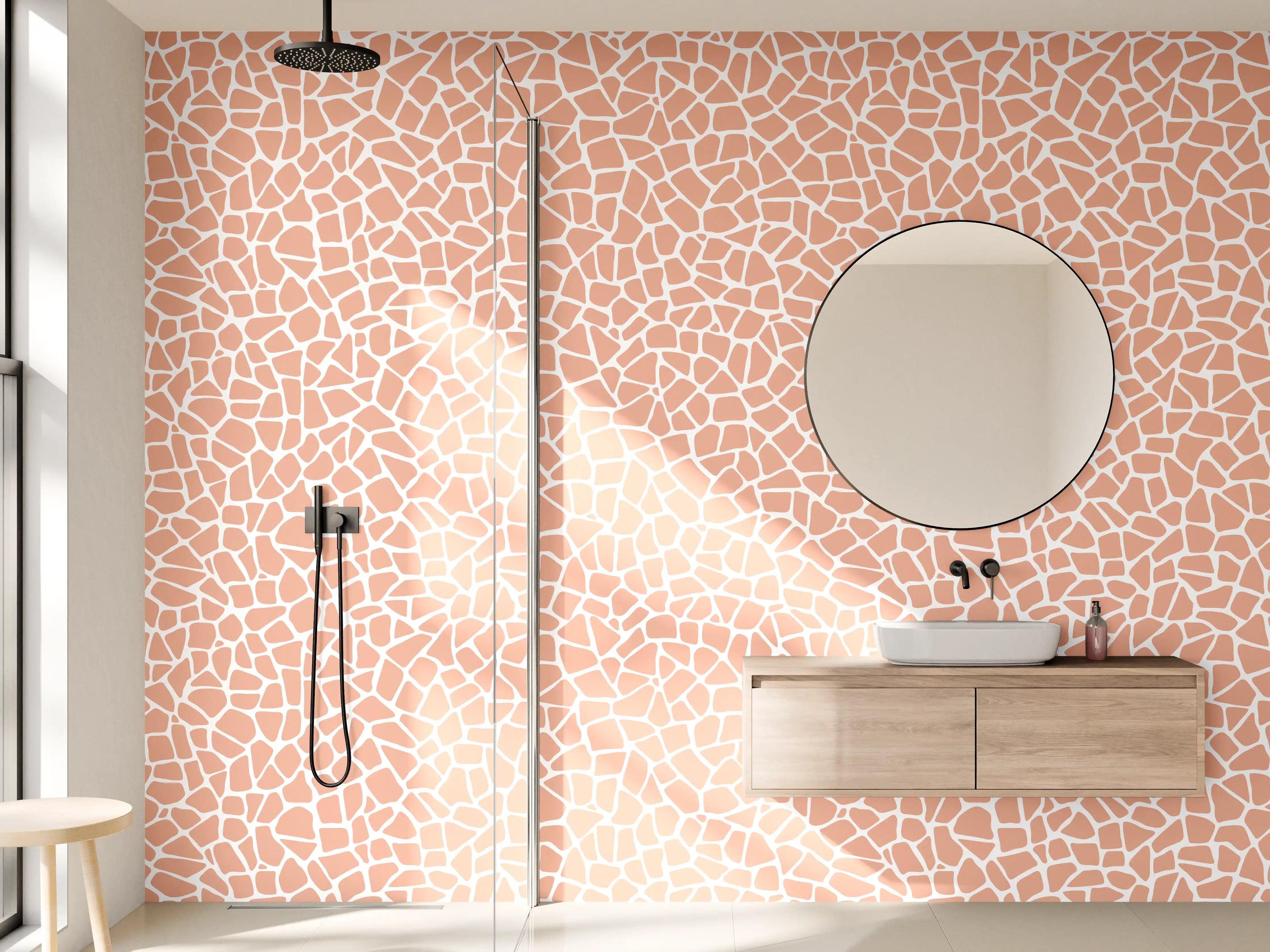 Wandverkleidung Bad - Weiße und graue Marmor-Textur mit feiner Linienzeichnung