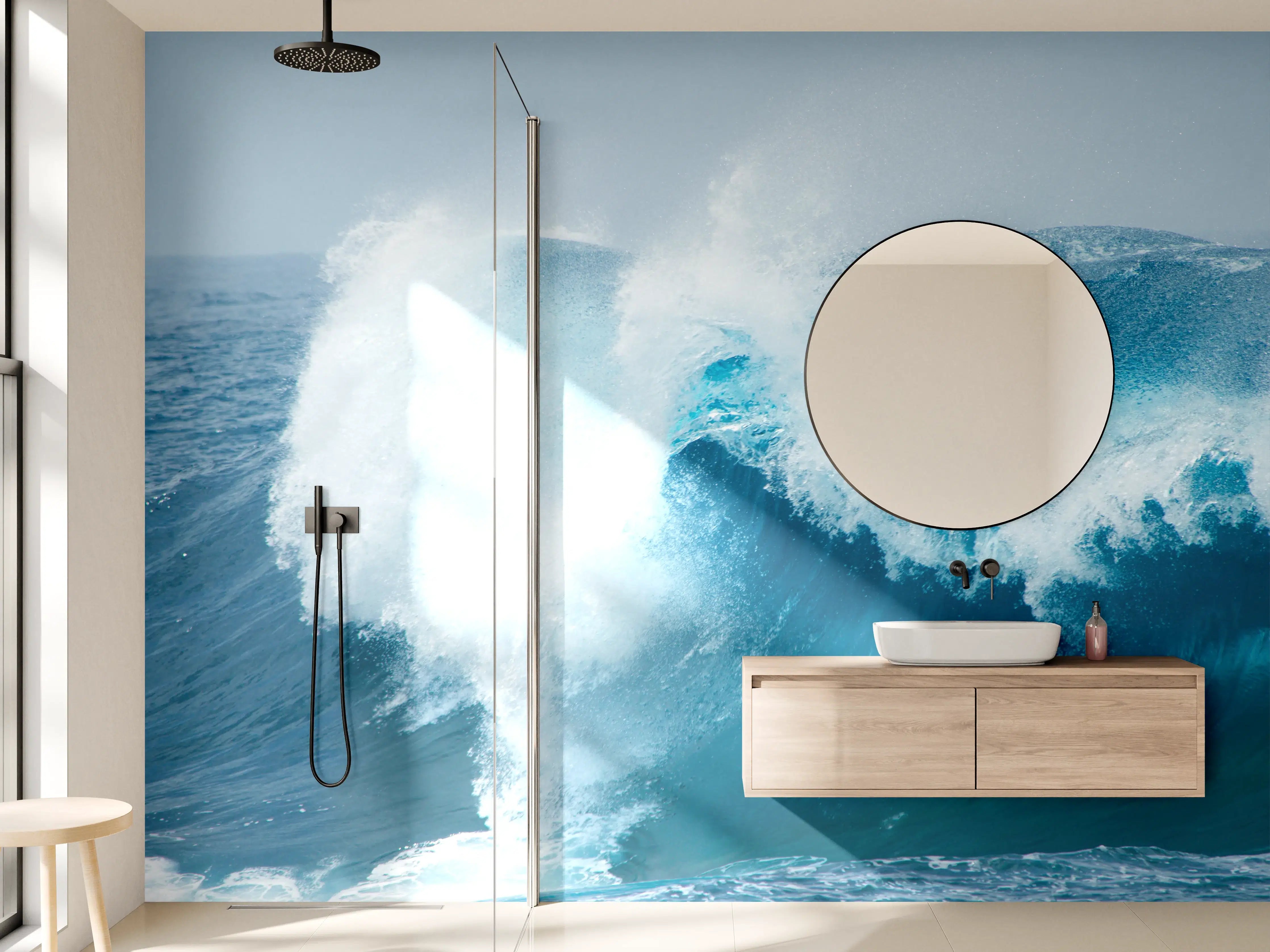 Wandverkleidung Bad - Wellen im Sturm auf hoher See