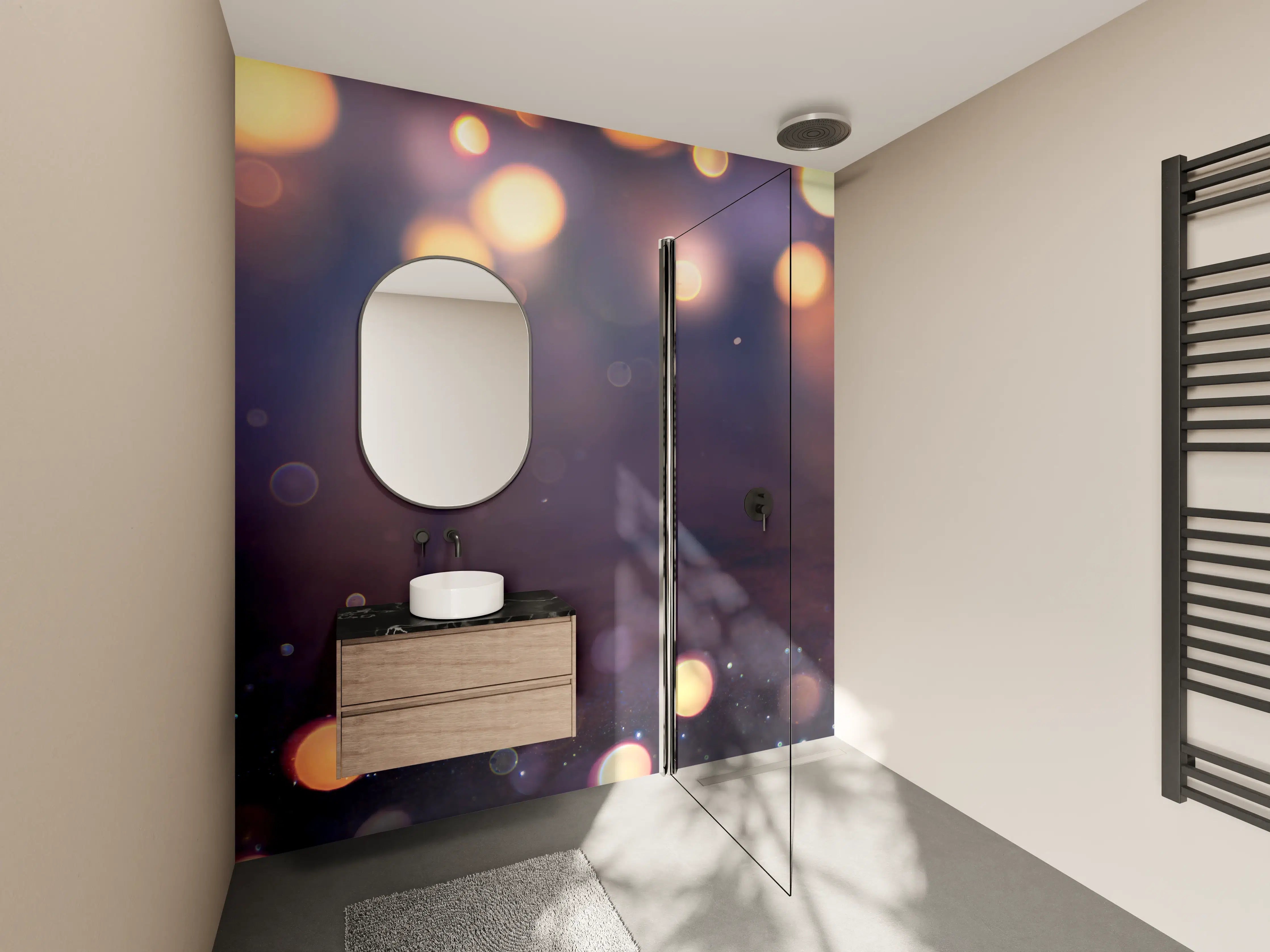 Wandverkleidung Bad - Wohlige Kerzenlicht-Atmosphäre