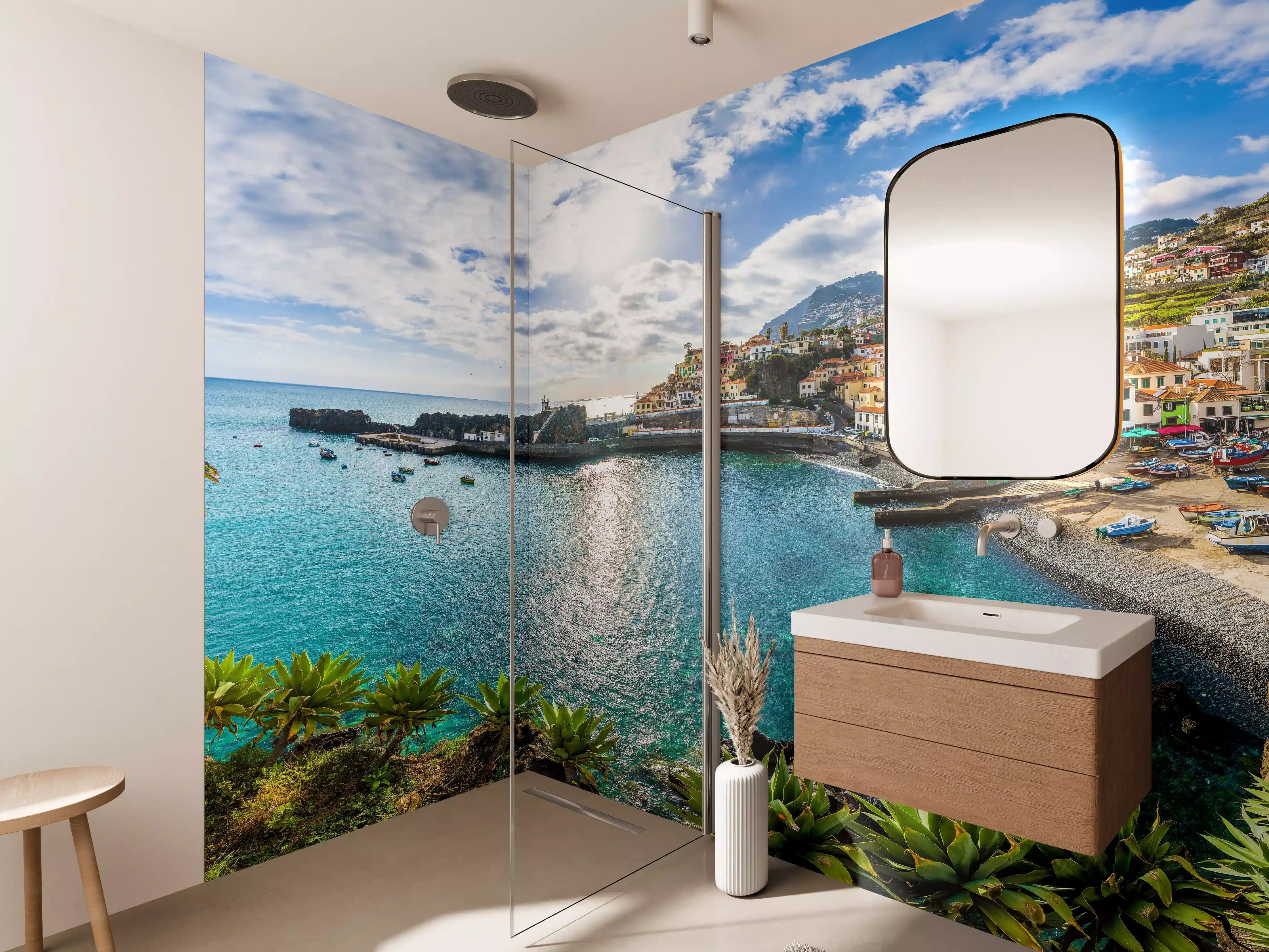 Wandverkleidung Bad - Wunderschöne Landschaft - Camara de Lobos