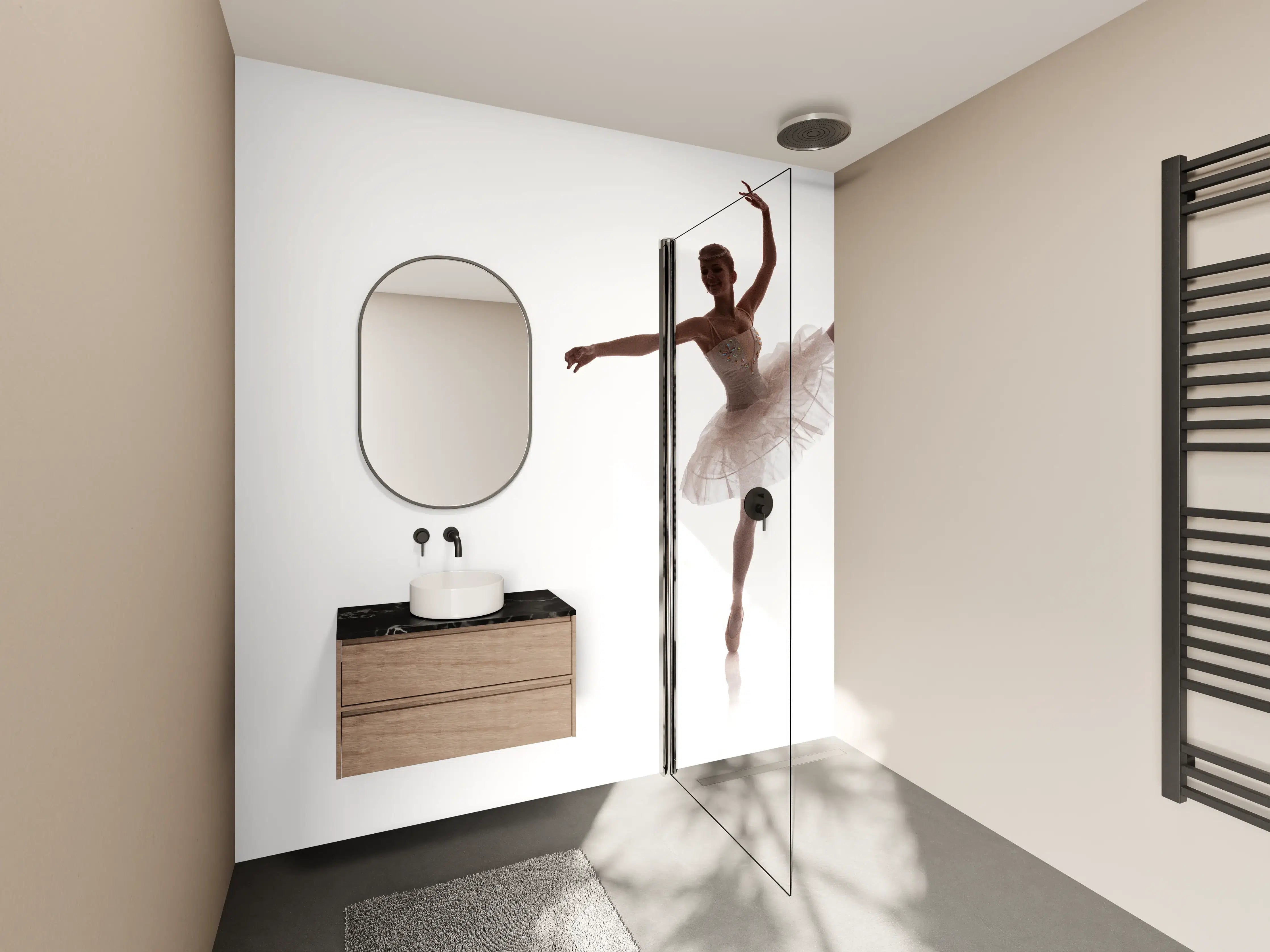 Wandverkleidung Bad - Wundervolle Ballerina