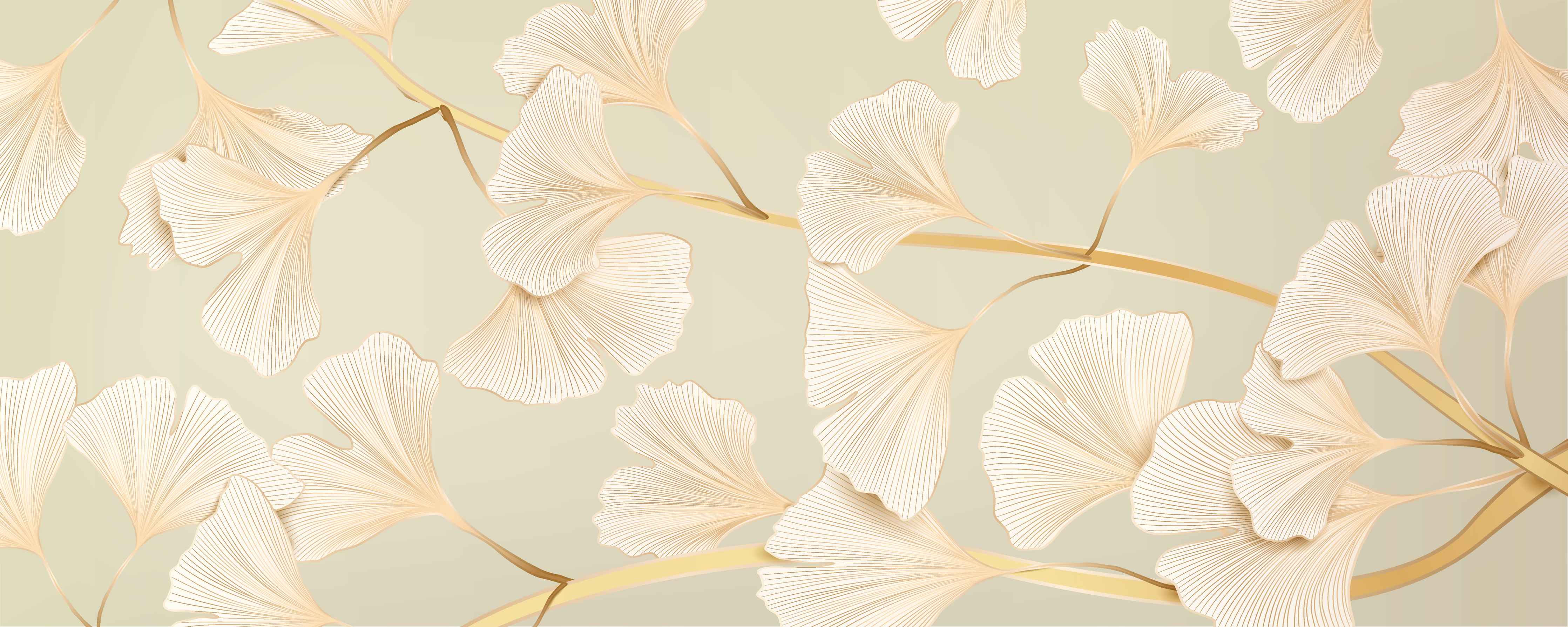 Wandverkleidung Bad-Zarte Ginkgo-Blatt-Muster