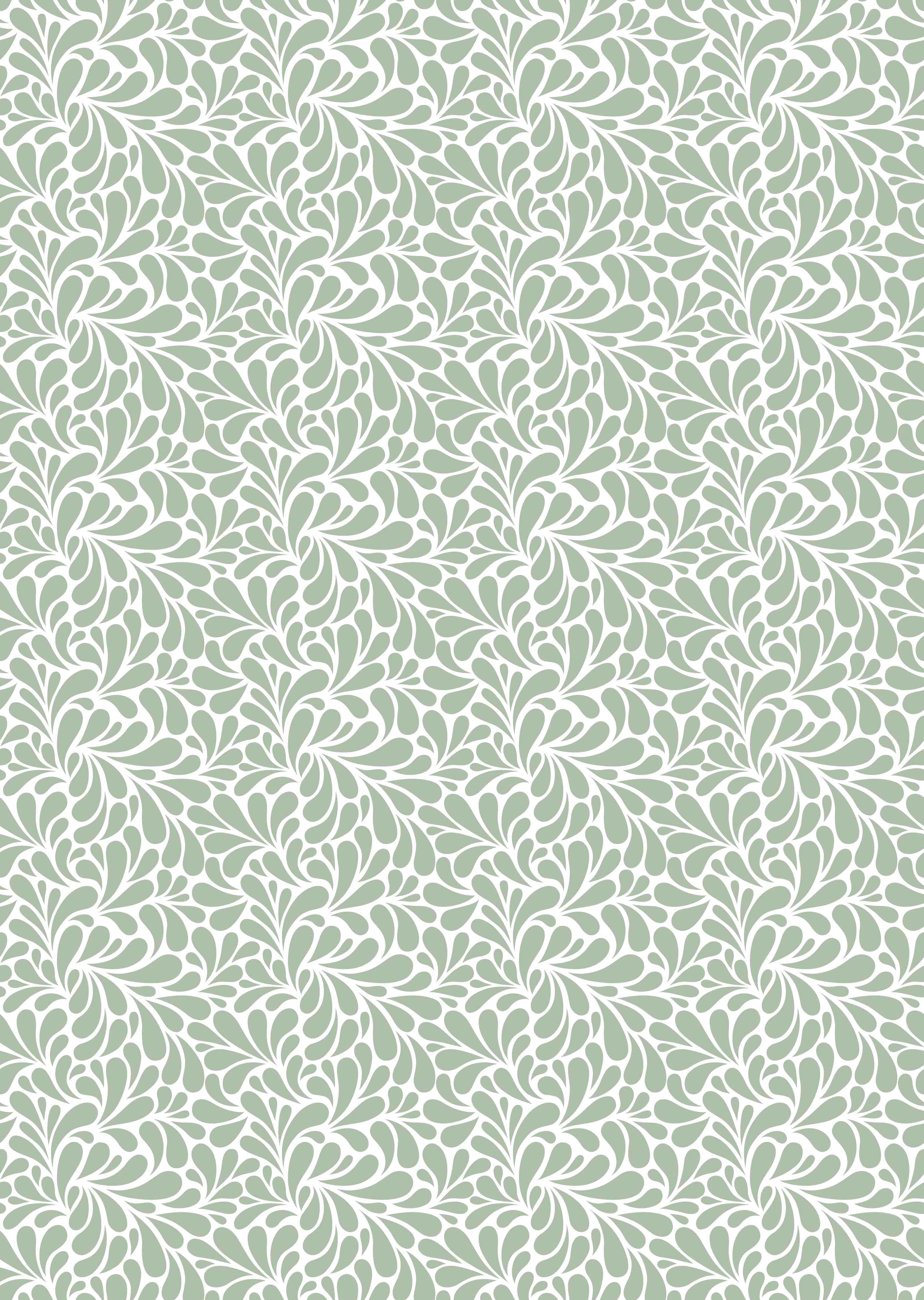 Wandverkleidung Bad-Zartes Grünes Blattmuster