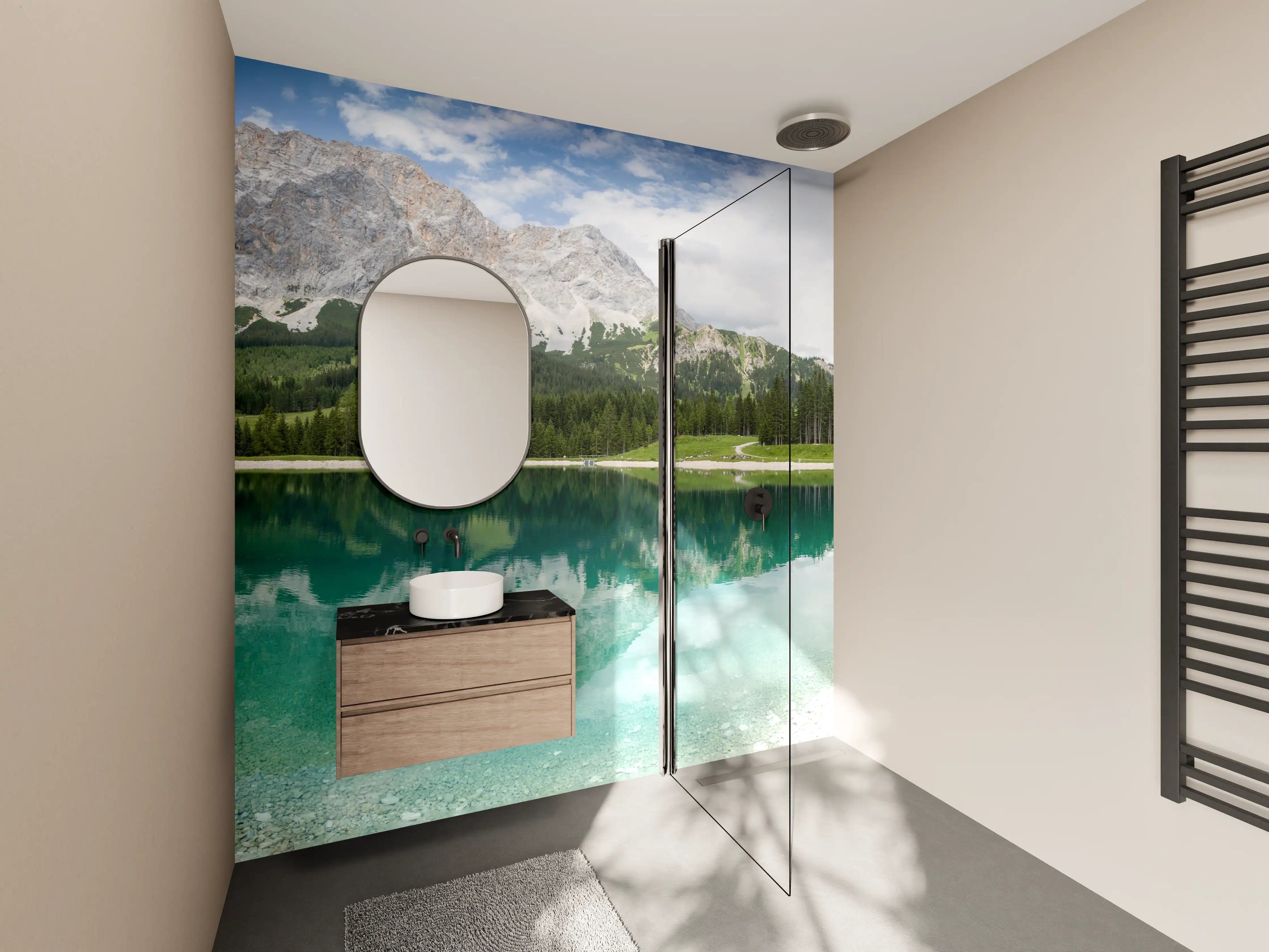 Wandverkleidung Bad - Zugspitzarena bei Ehrwald