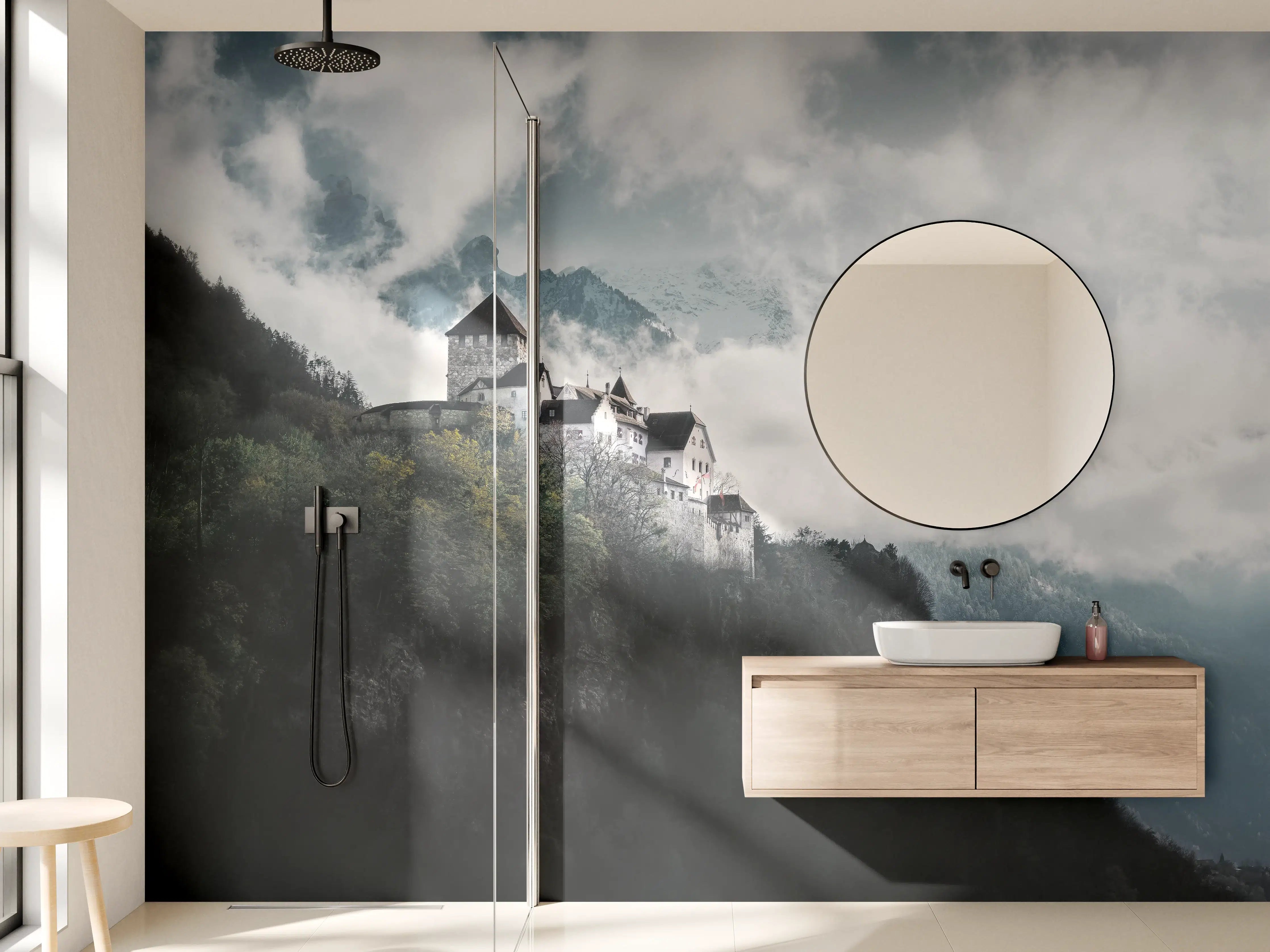 Wandverkleidung Bad - herausragendes Schloss Vaduz