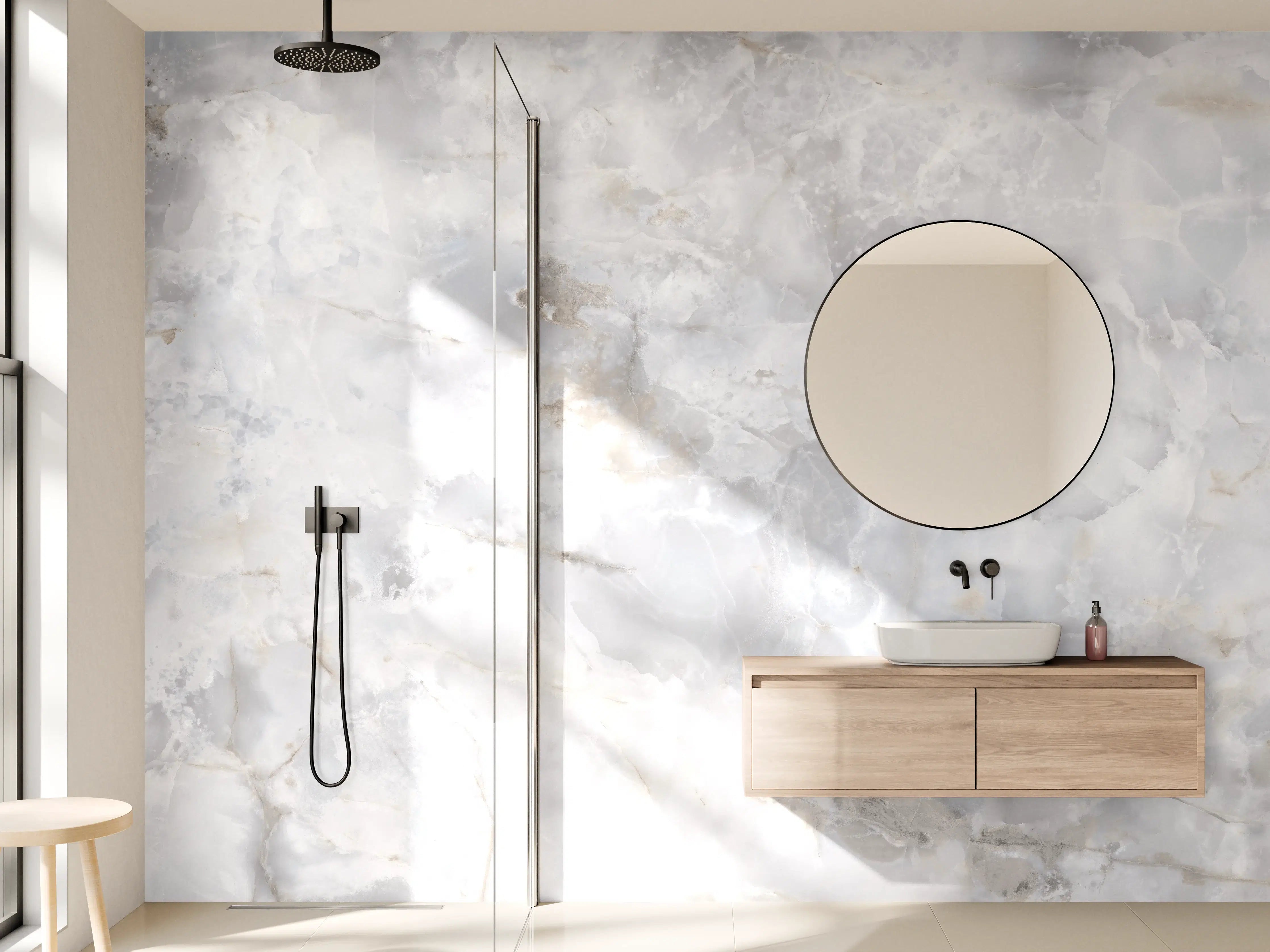 Wandverkleidung Bad - onyx marmor textur