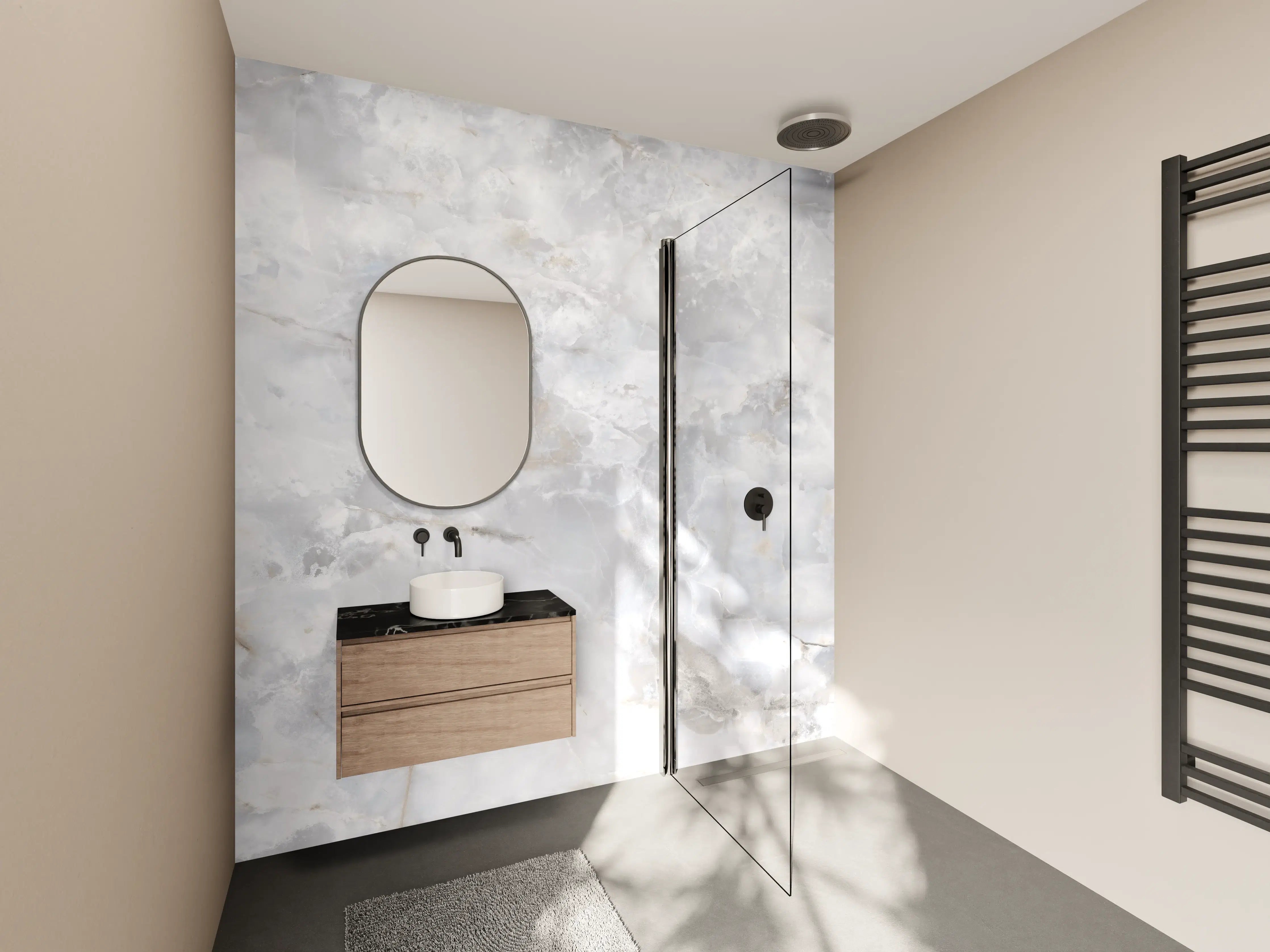 Wandverkleidung Bad - onyx marmor textur