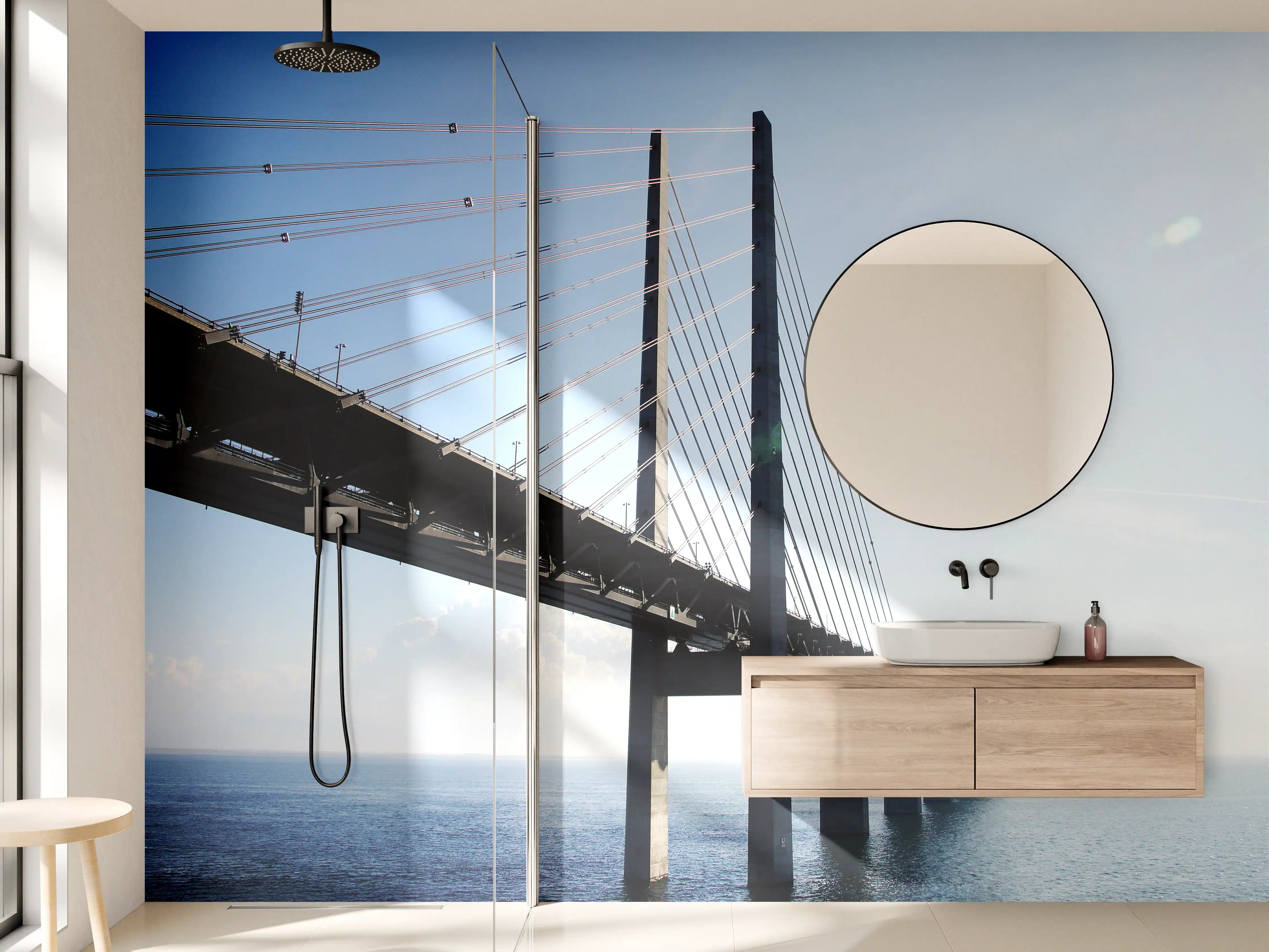 Wandverkleidung Bad - spektakuläre Brücke in Schweden