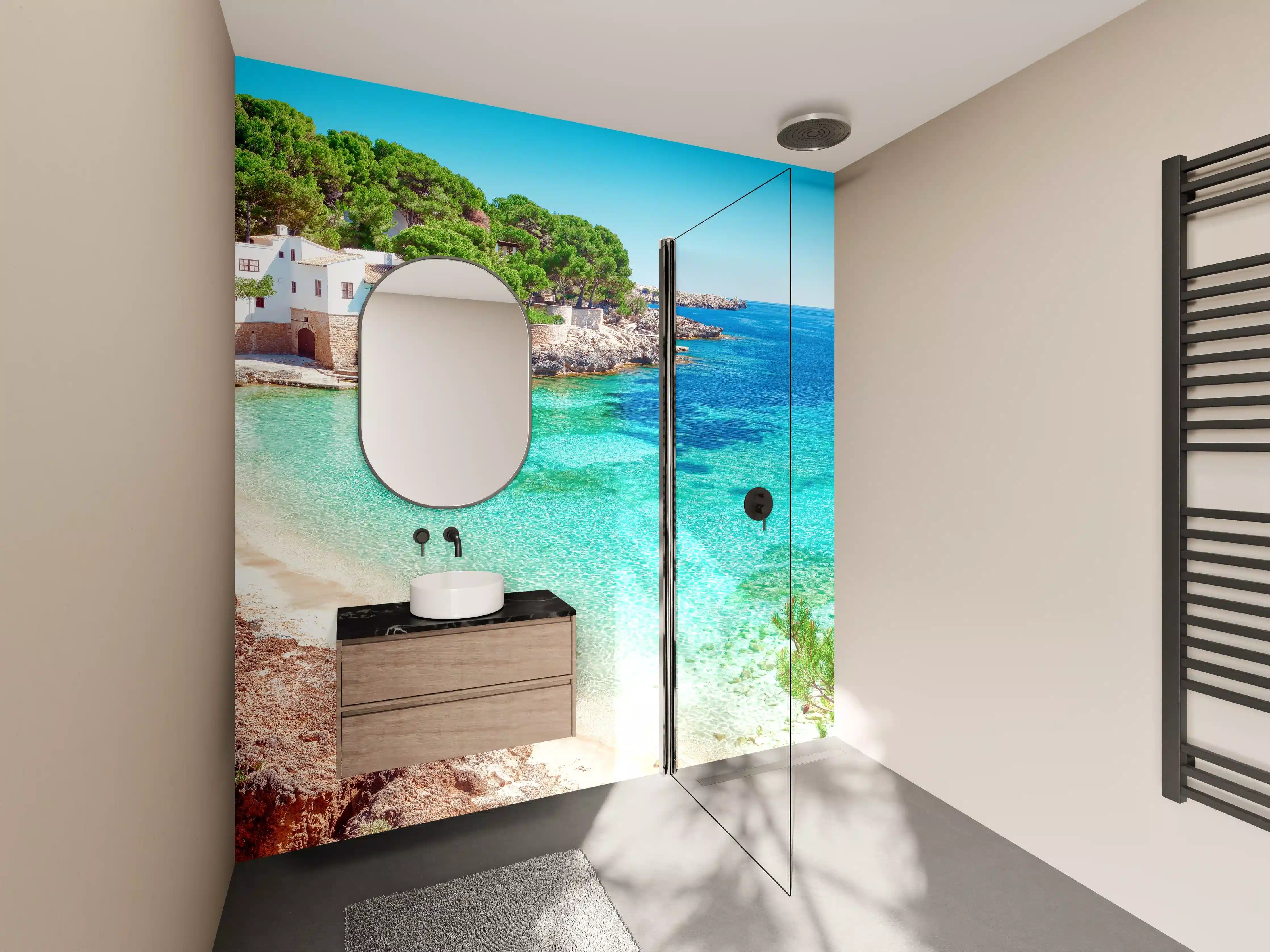 Wandverkleidung Bad - traumhafter Mallorca Strand