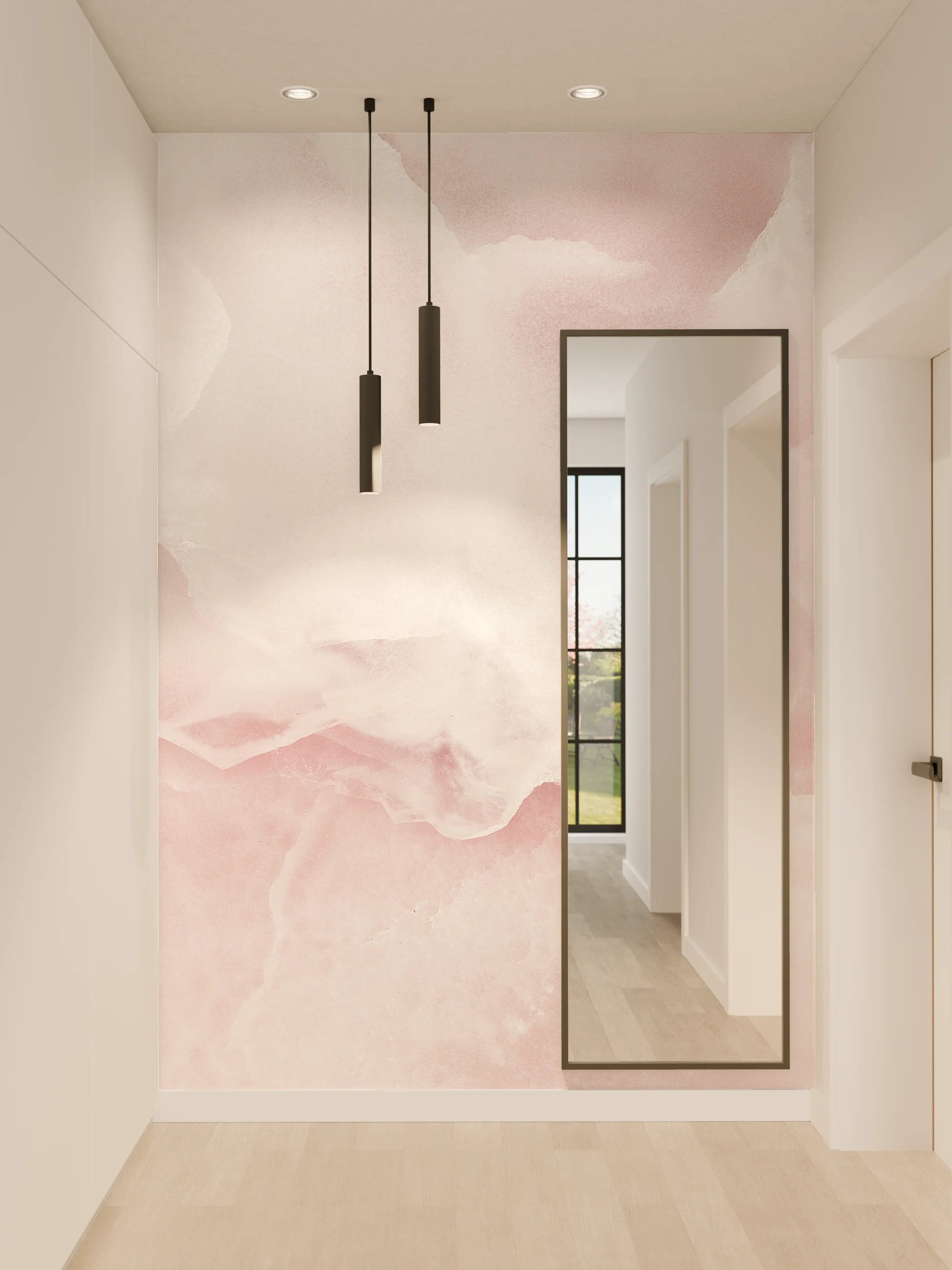 Wandverkleidung Flur - Rosa Emperador Onyx Marmor