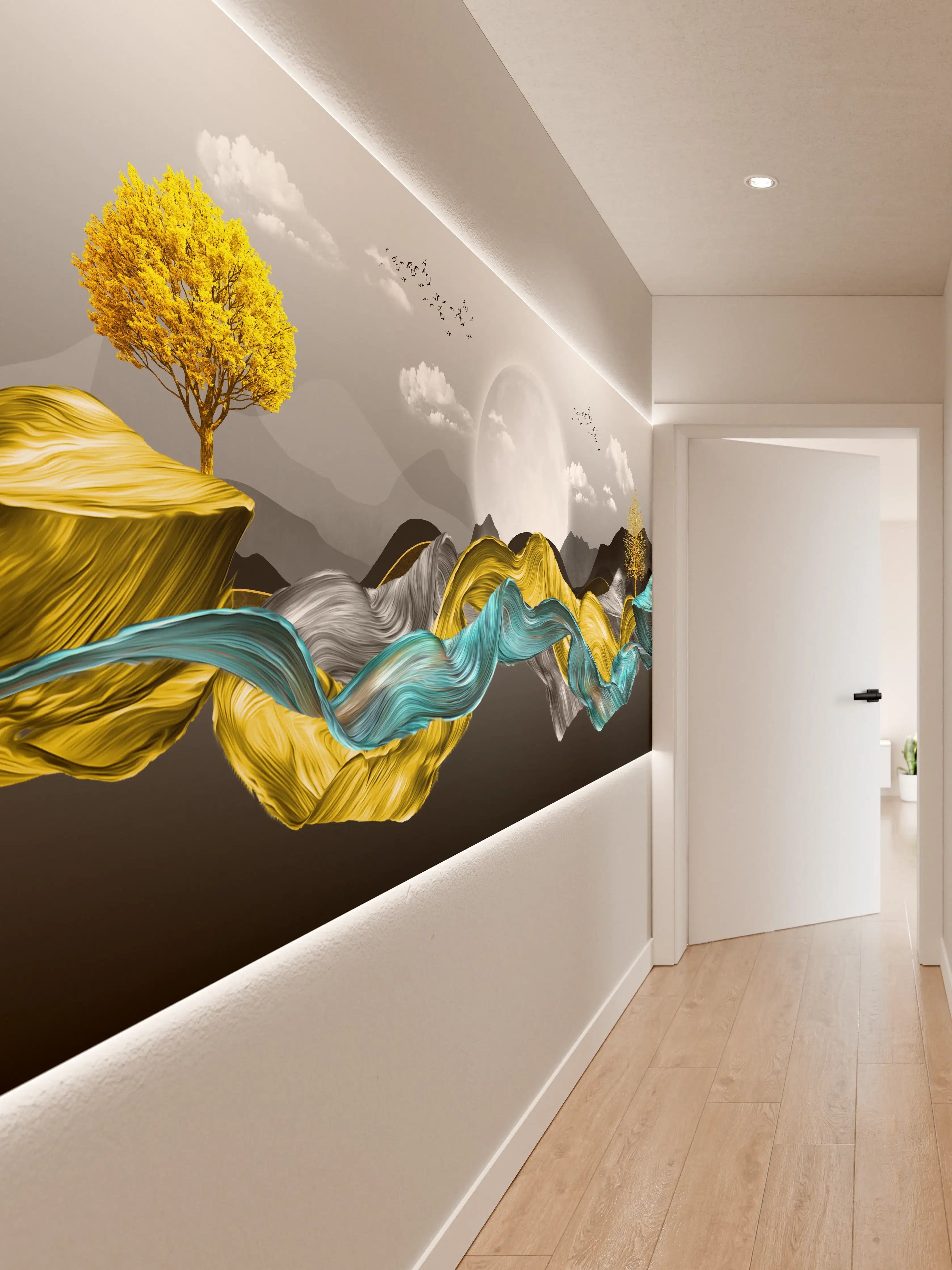 Wandverkleidung Flur - 3D Moderne Leinwand - Abstrakt