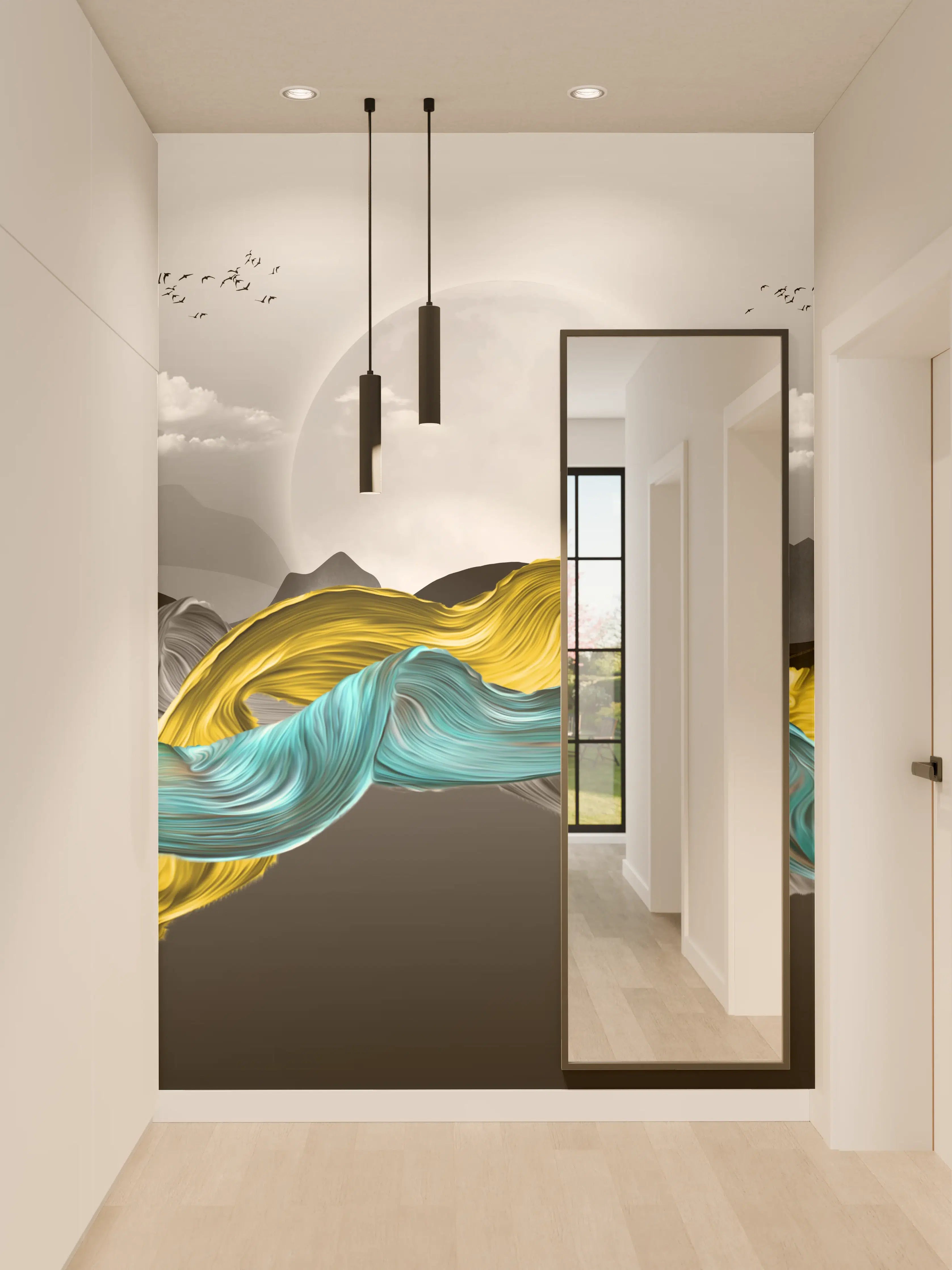 Wandverkleidung Flur - 3D Moderne Leinwand - Abstrakt