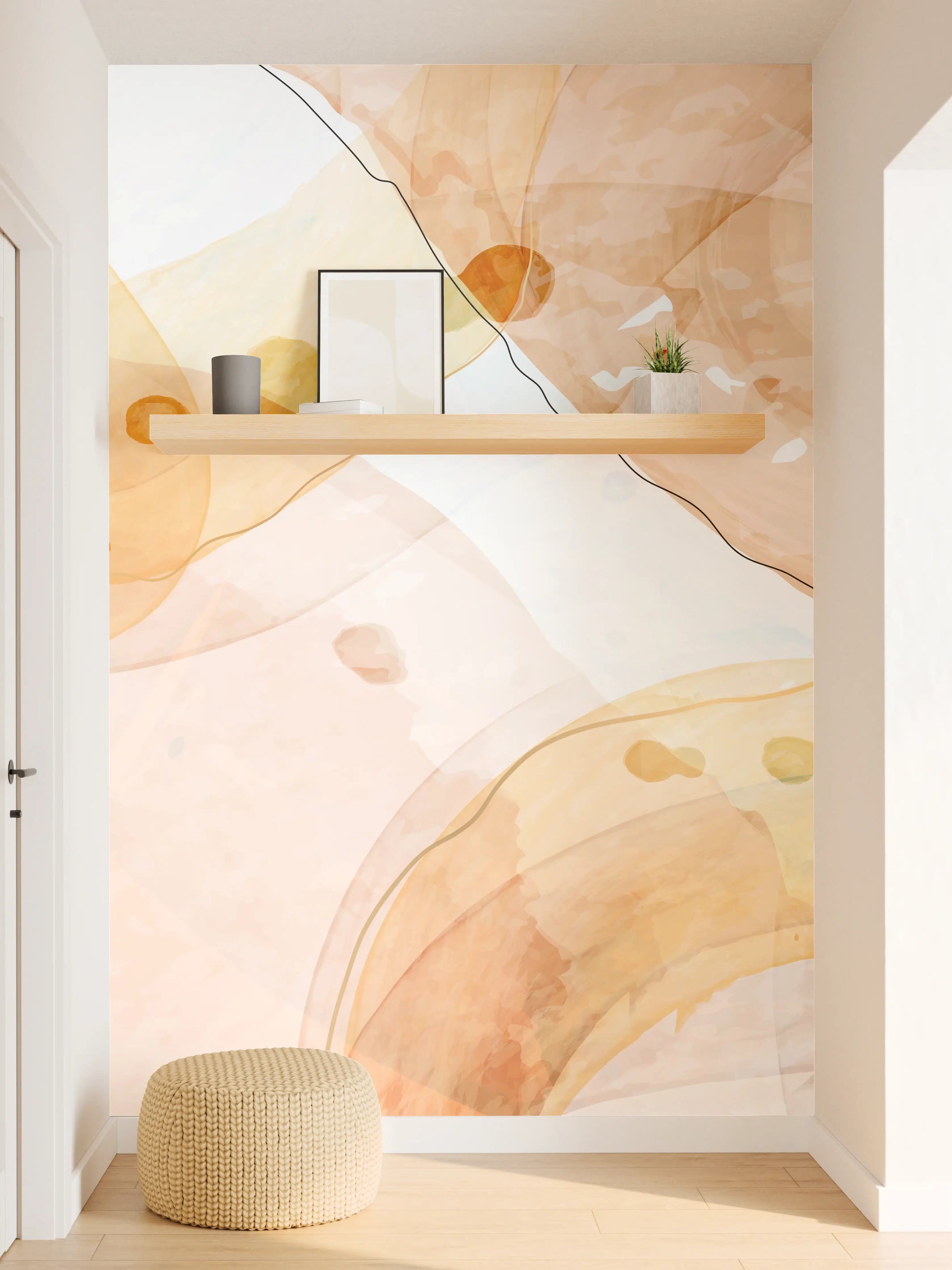 Wandverkleidung Flur - Abstrakte Aquarellfarbtextur