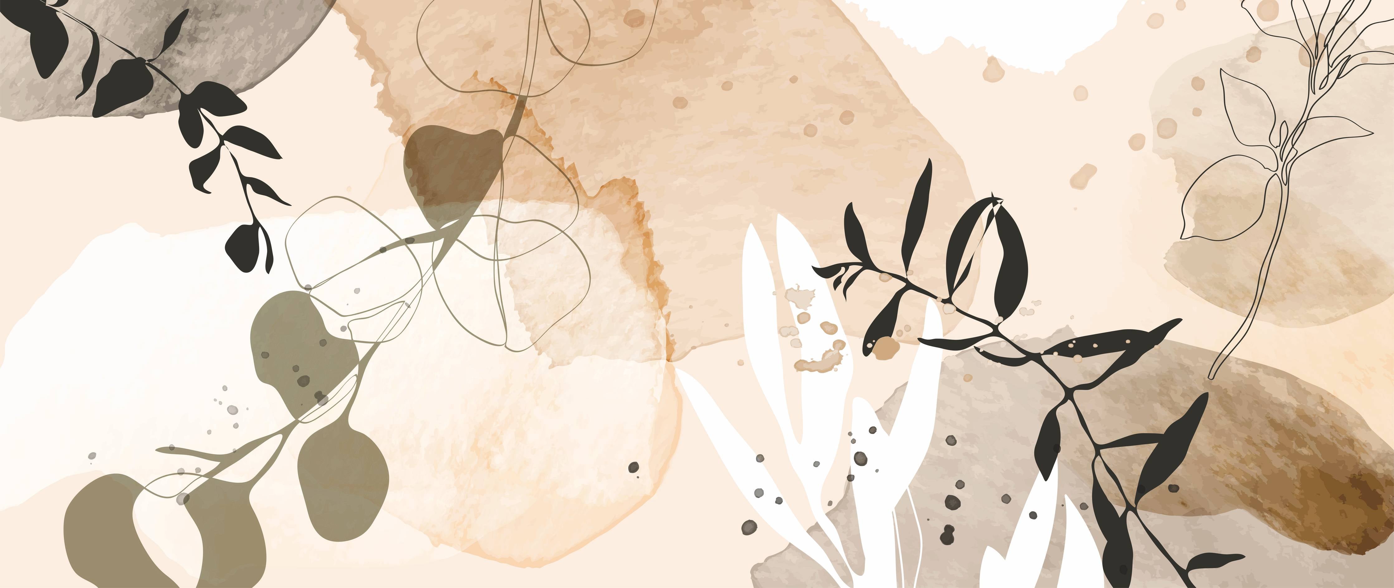 Wandverkleidung Flur-Abstrakte Beige-Töne Kunst