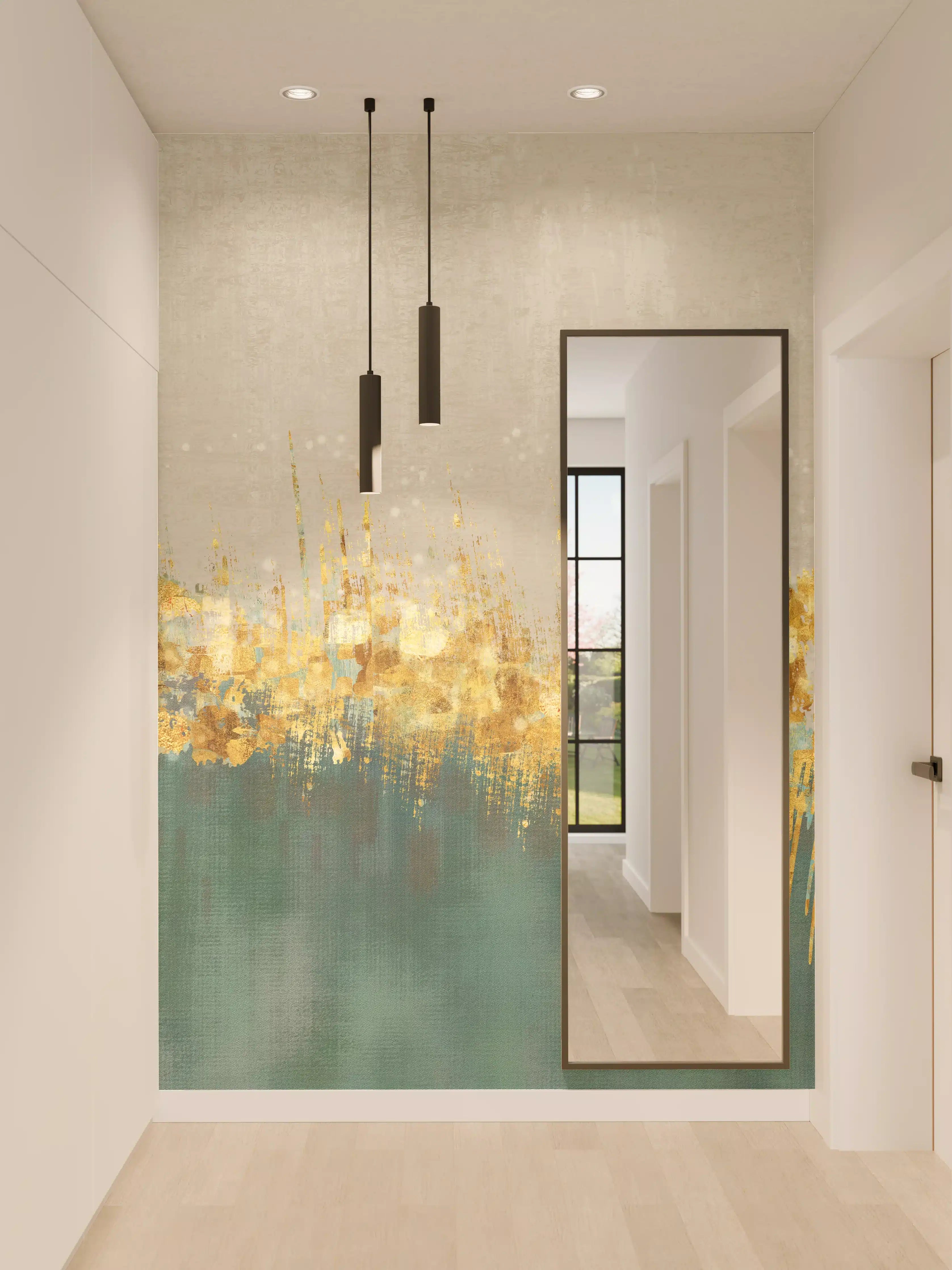 Wandverkleidung Flur - Abstraktes Design - Kunsttapete