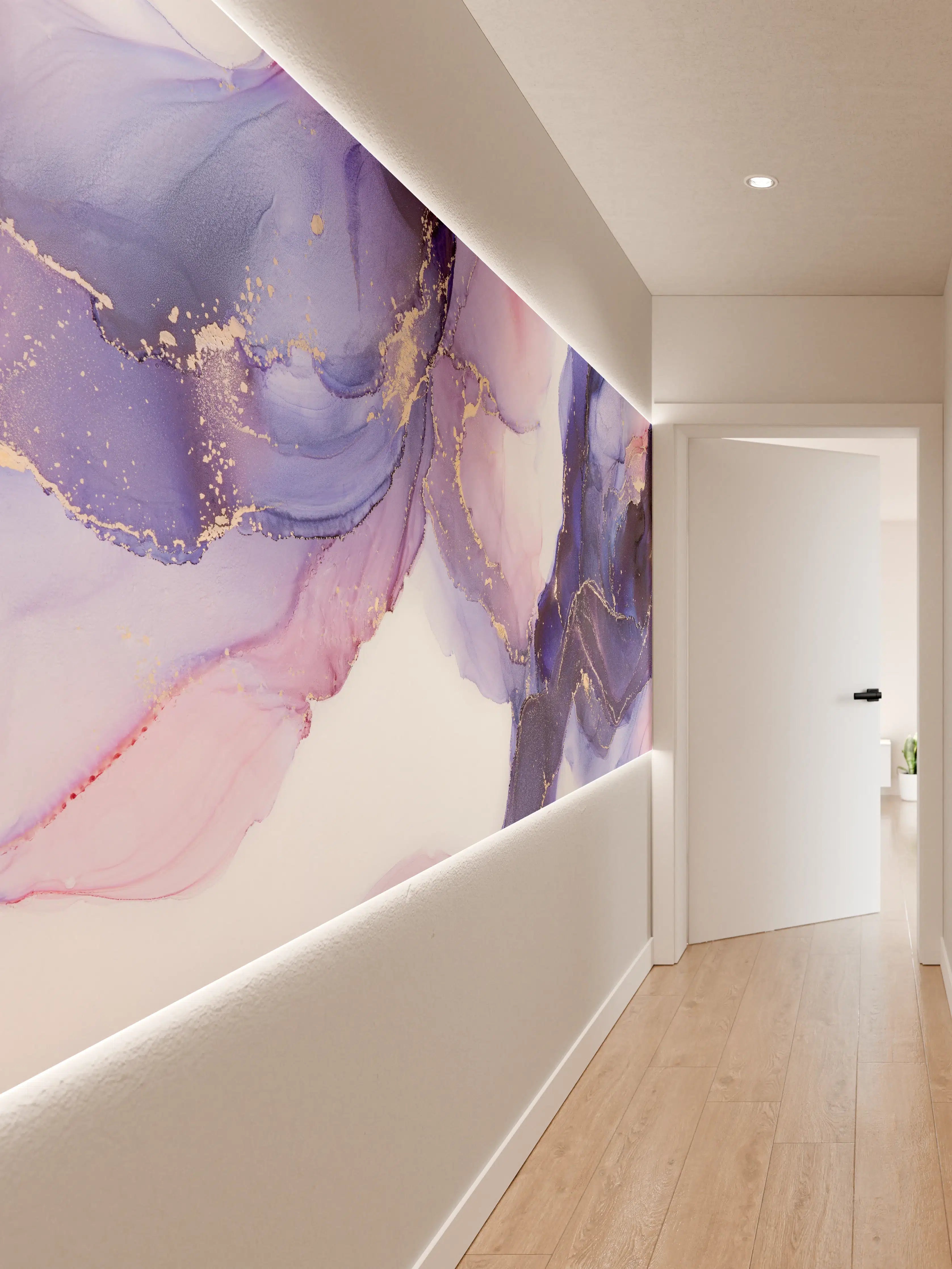 Wandverkleidung Flur - Abstraktes Kunstwerk - Öl Malerei