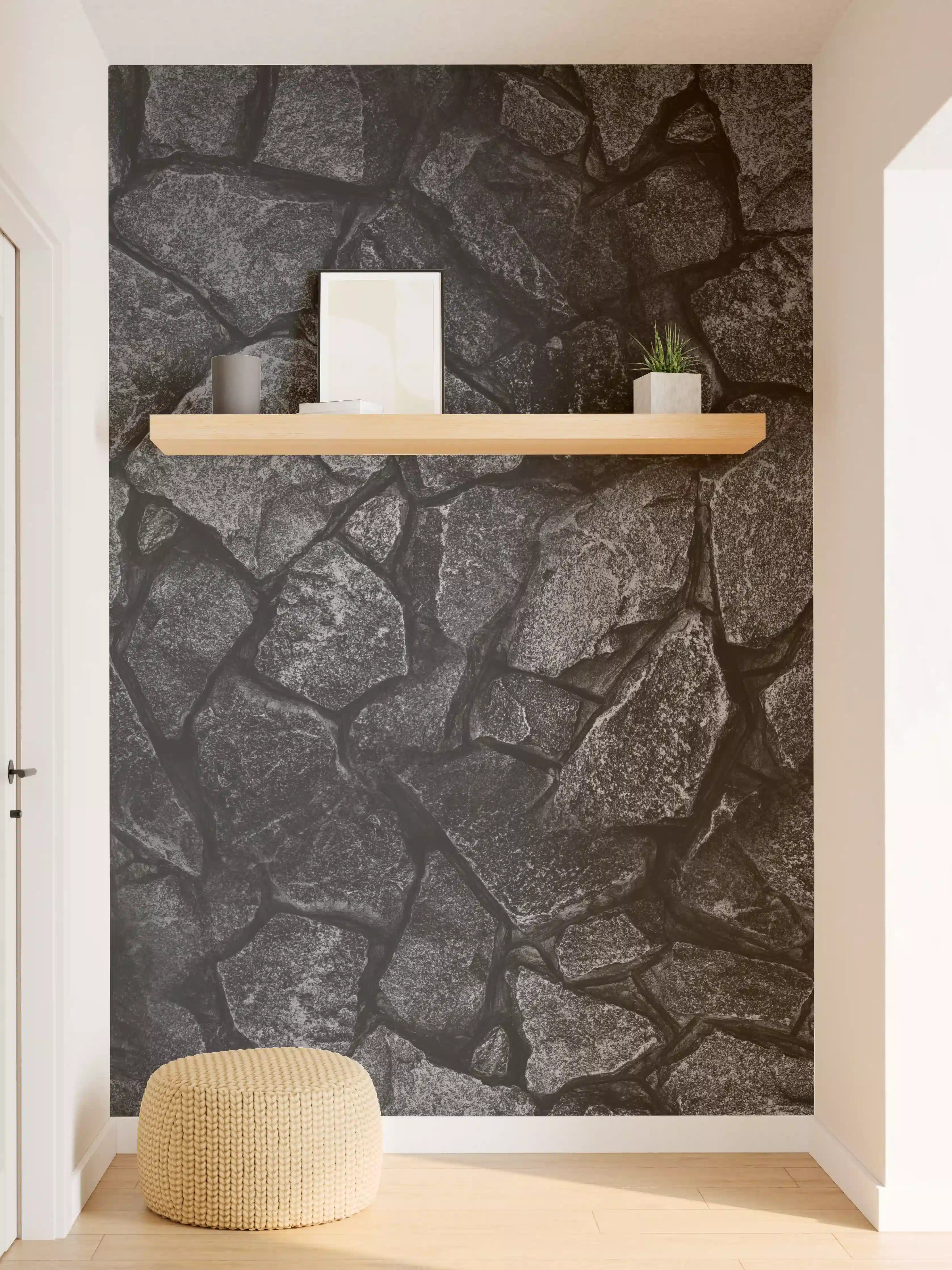 Wandverkleidung Flur - Alte Steinmauer - Hintergrund