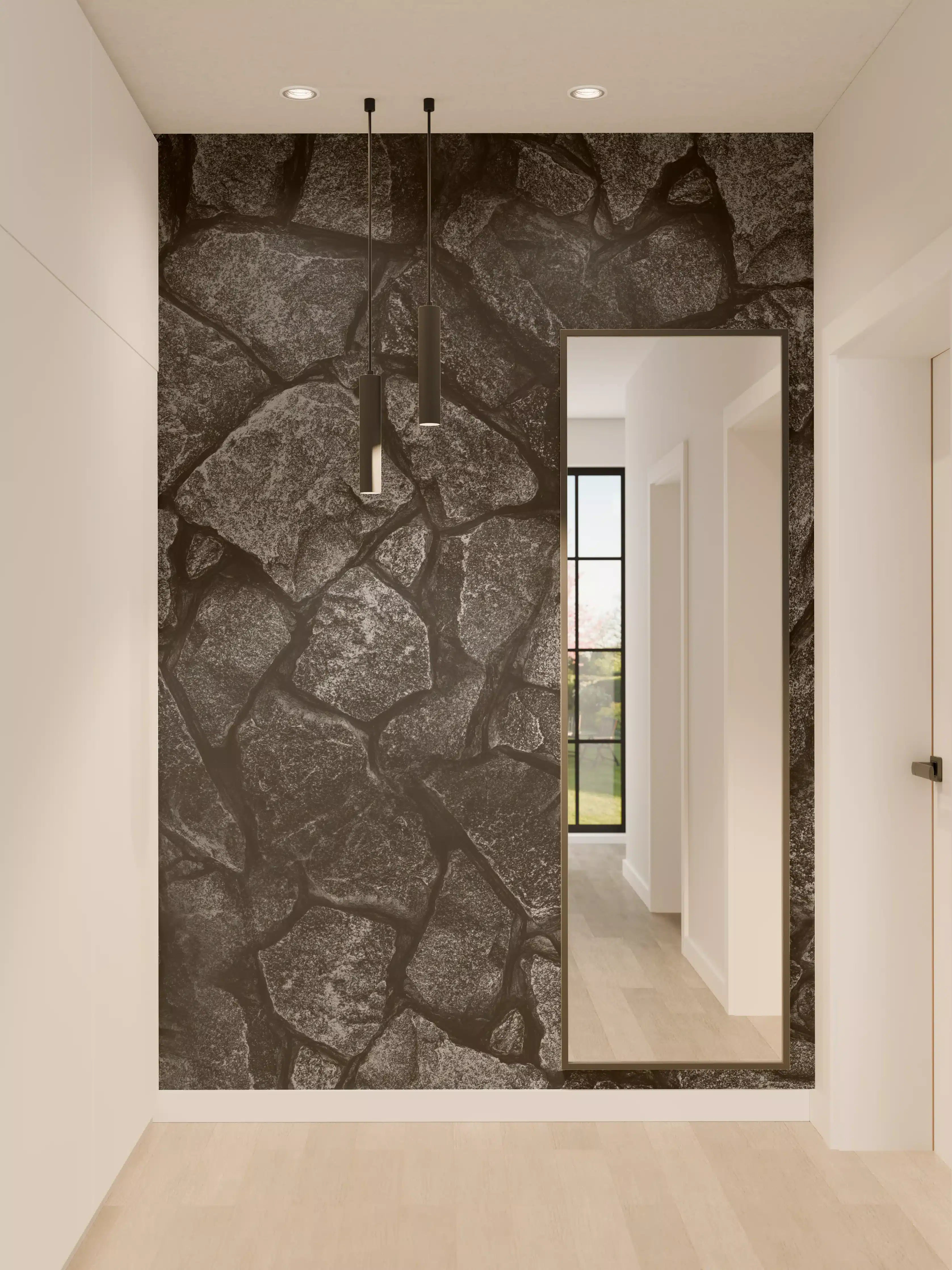 Wandverkleidung Flur - Alte Steinmauer - Hintergrund