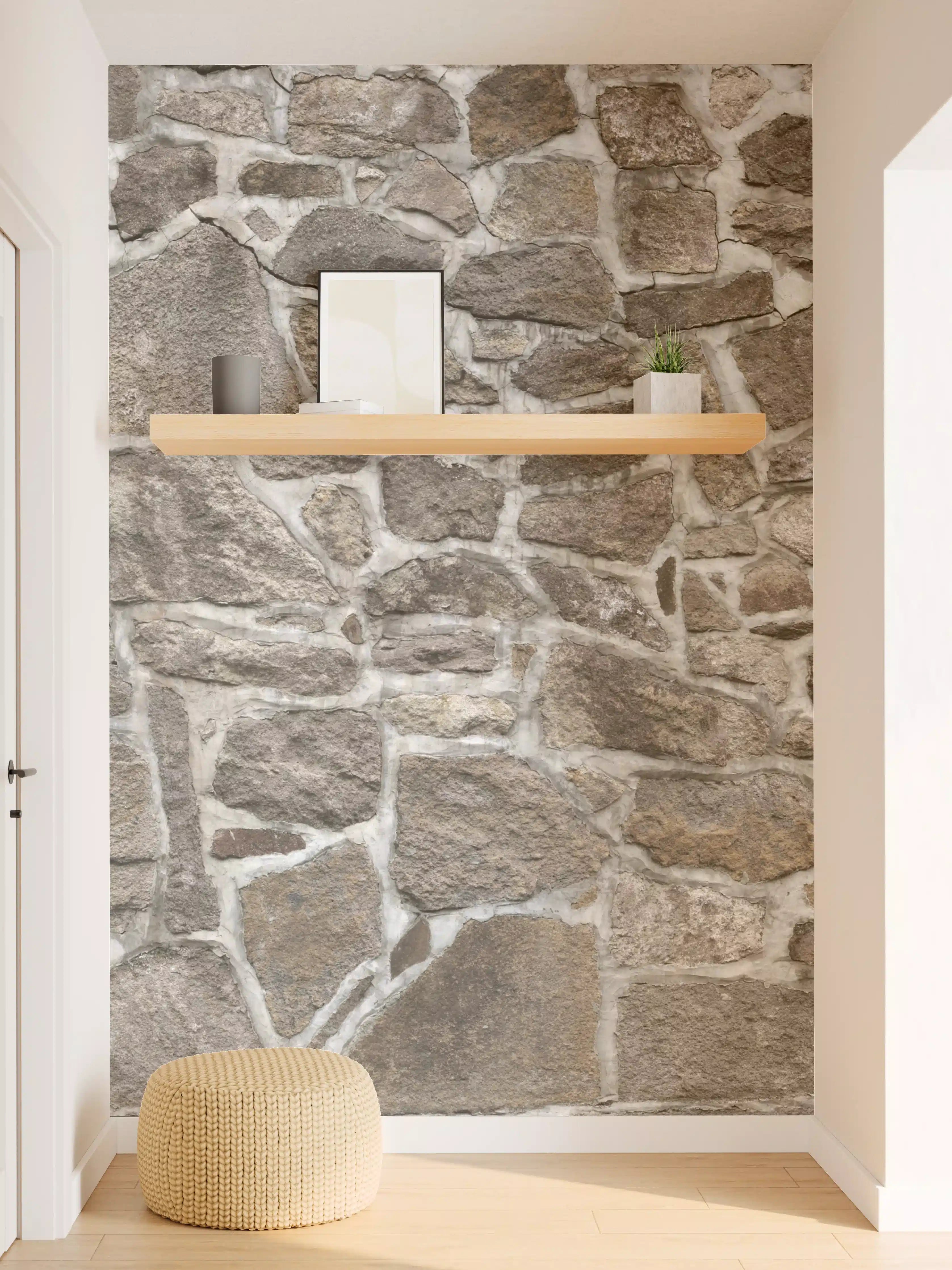 Wandverkleidung Flur - Alte Steinmauer