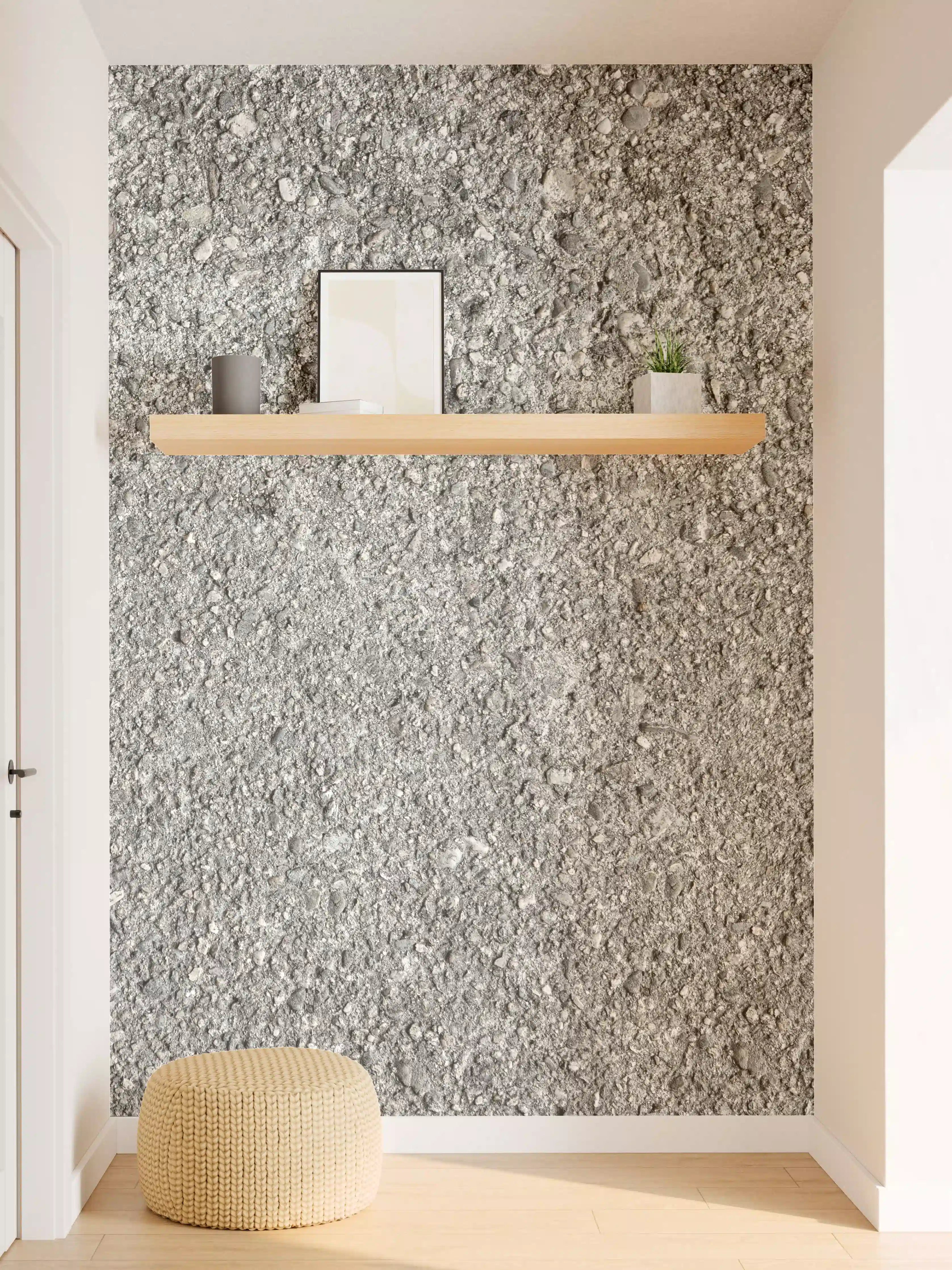 Wandverkleidung Flur - Alte felsige Betonwand