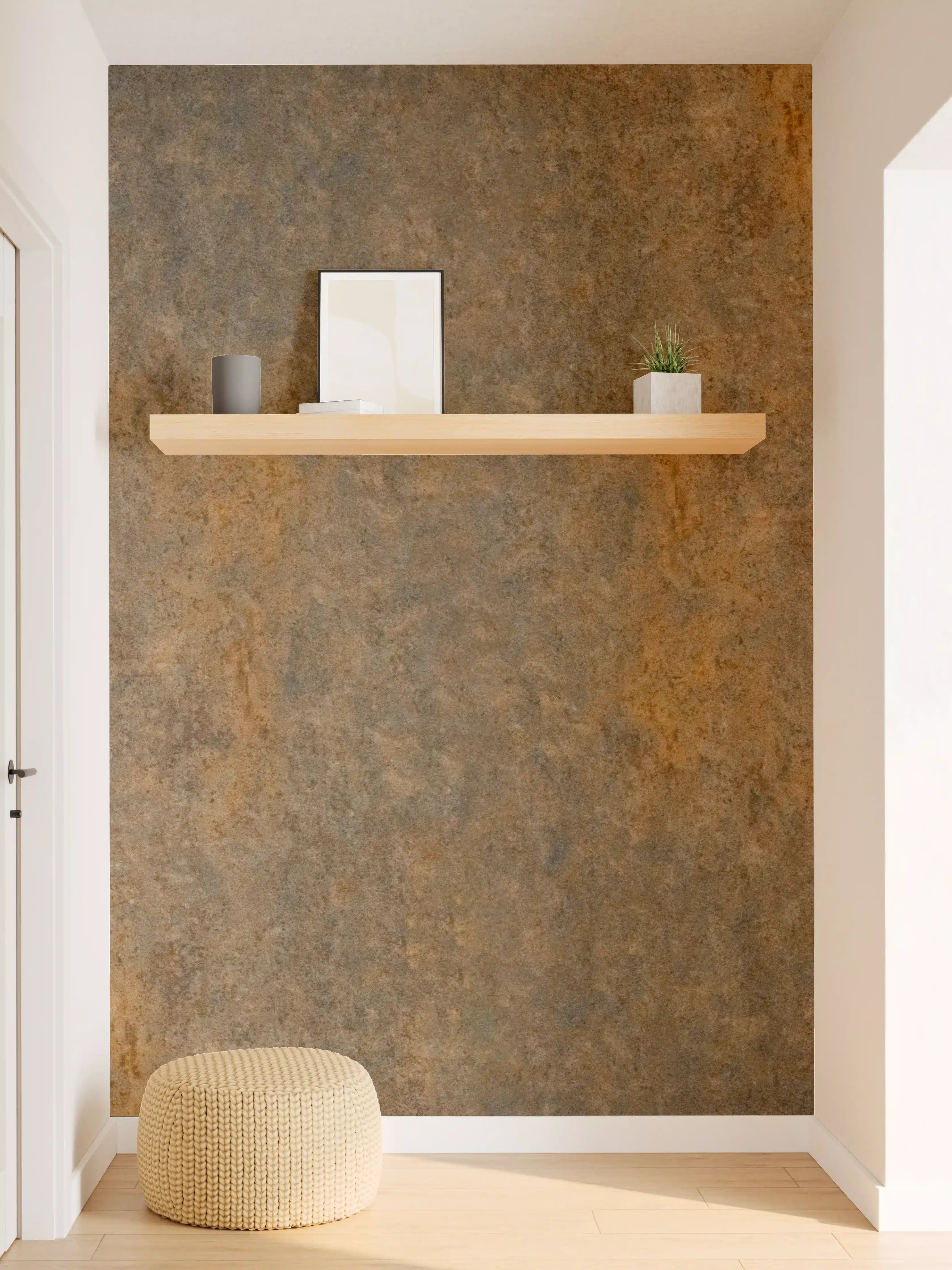 Wandverkleidung Flur - Alte rostige Metallplatte