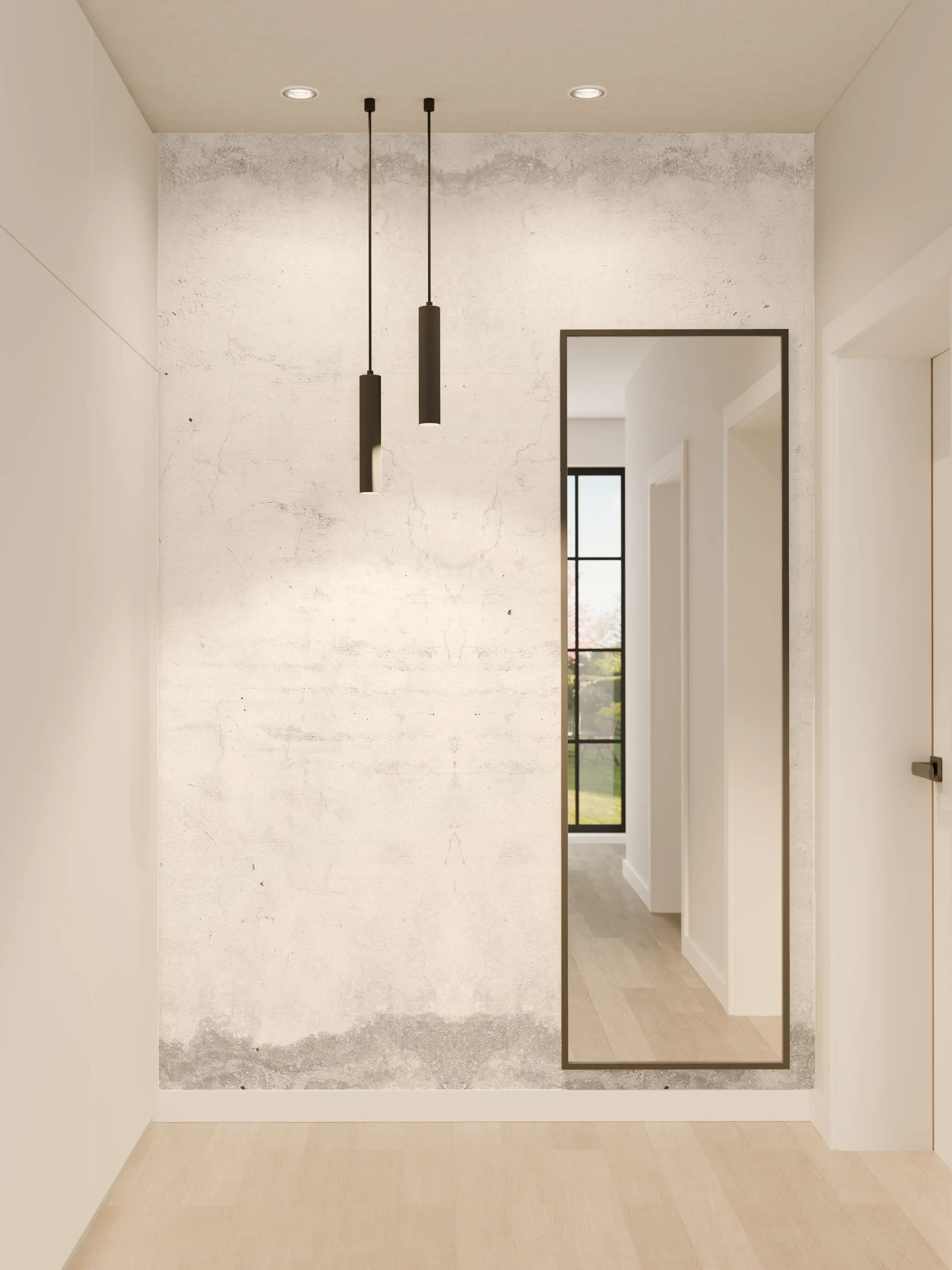 Wandverkleidung Flur - Alte schmutzige Zementwand