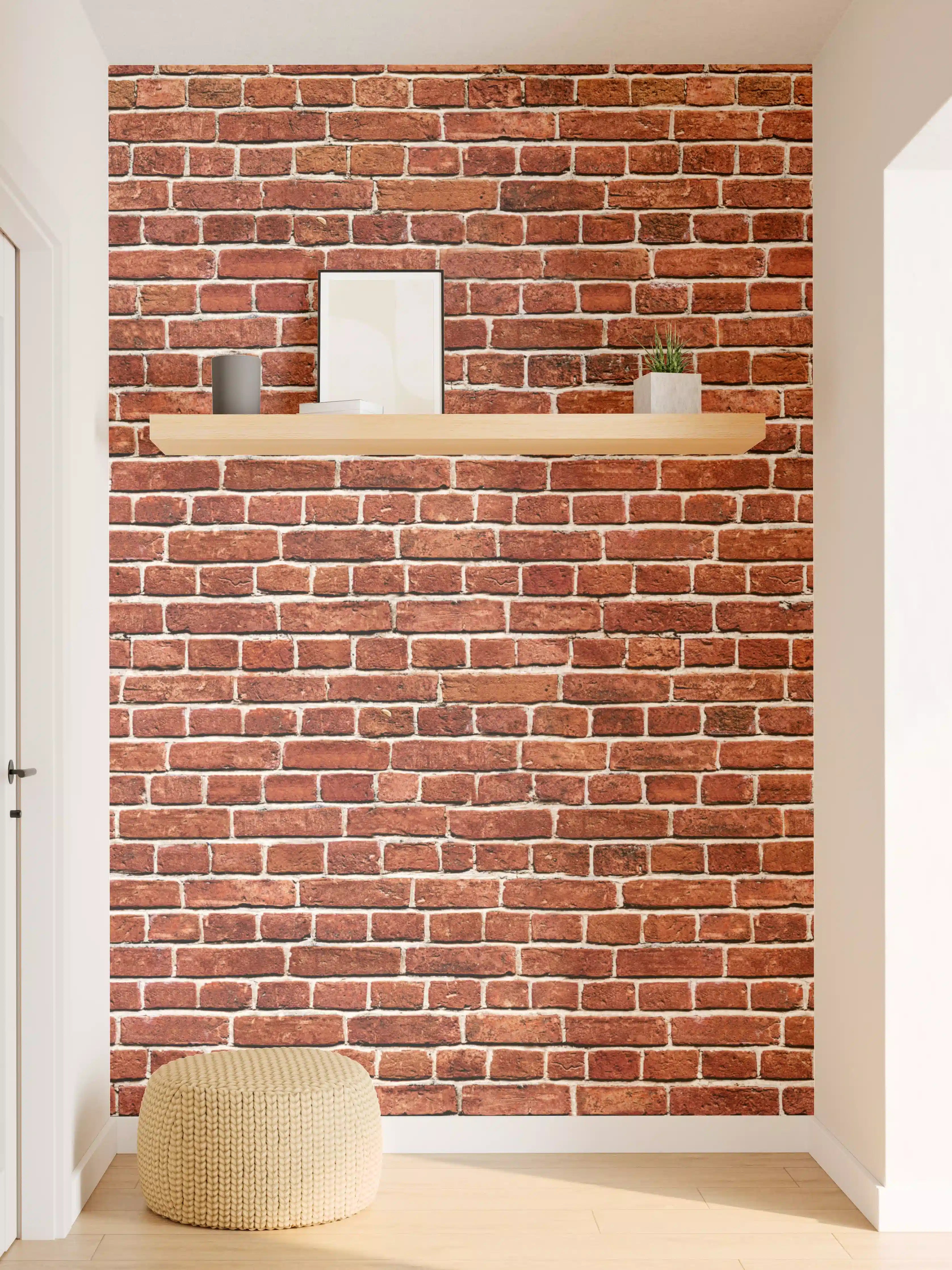Wandverkleidung Flur - Alter rote Backsteinmauer