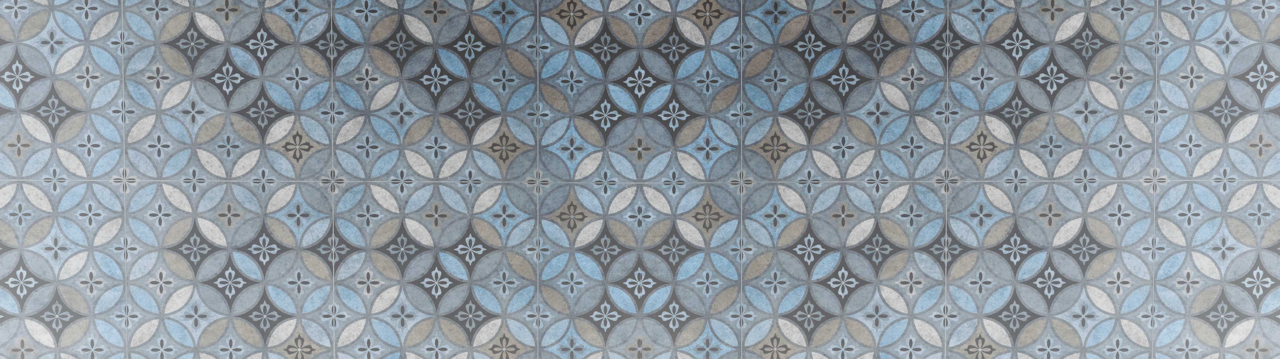 Wandverkleidung Flur-Altes Buntes Patchwork Mosaik Motiv