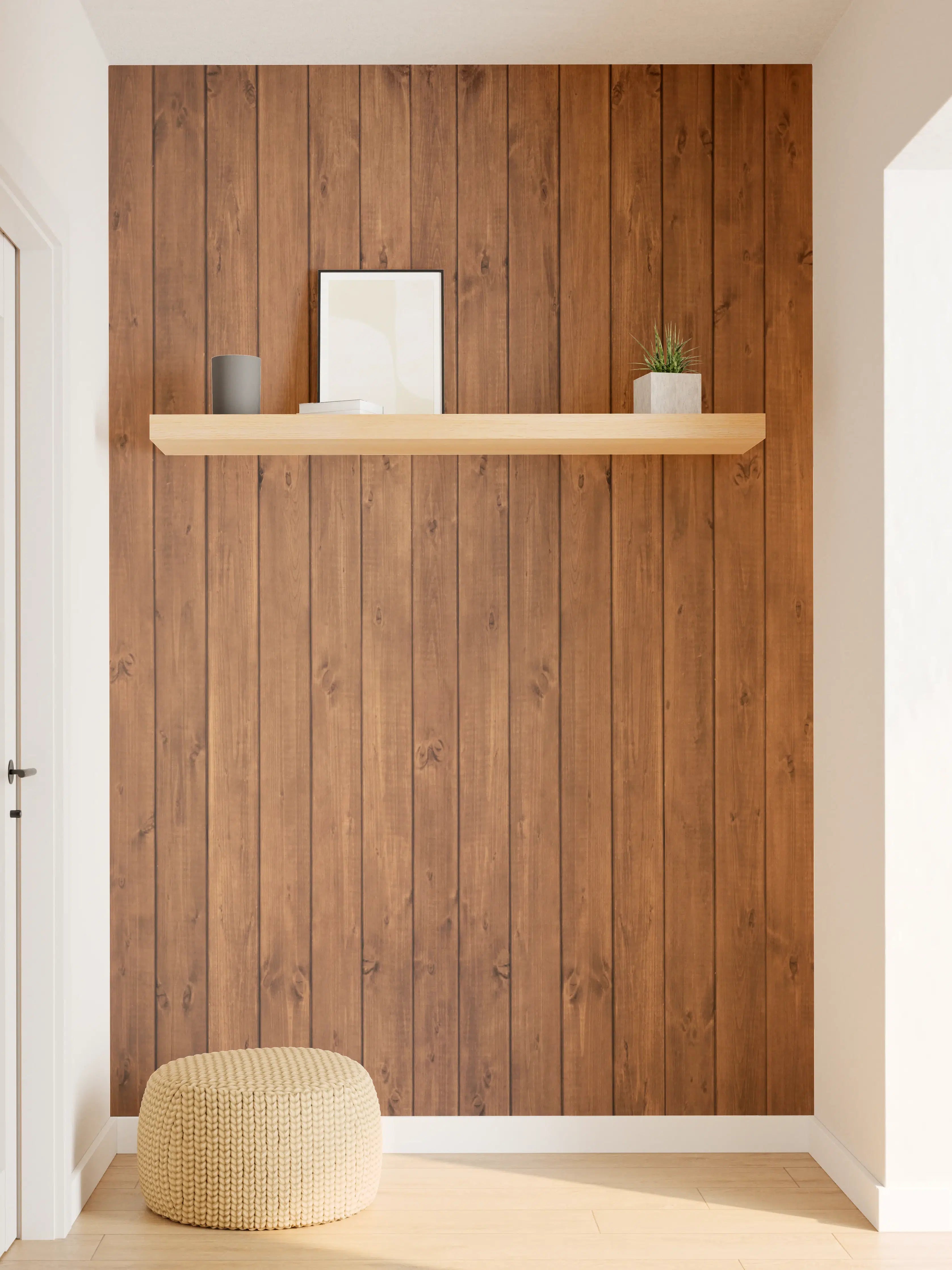 Wandverkleidung Flur - Altholz Textur Braun Hintergrund