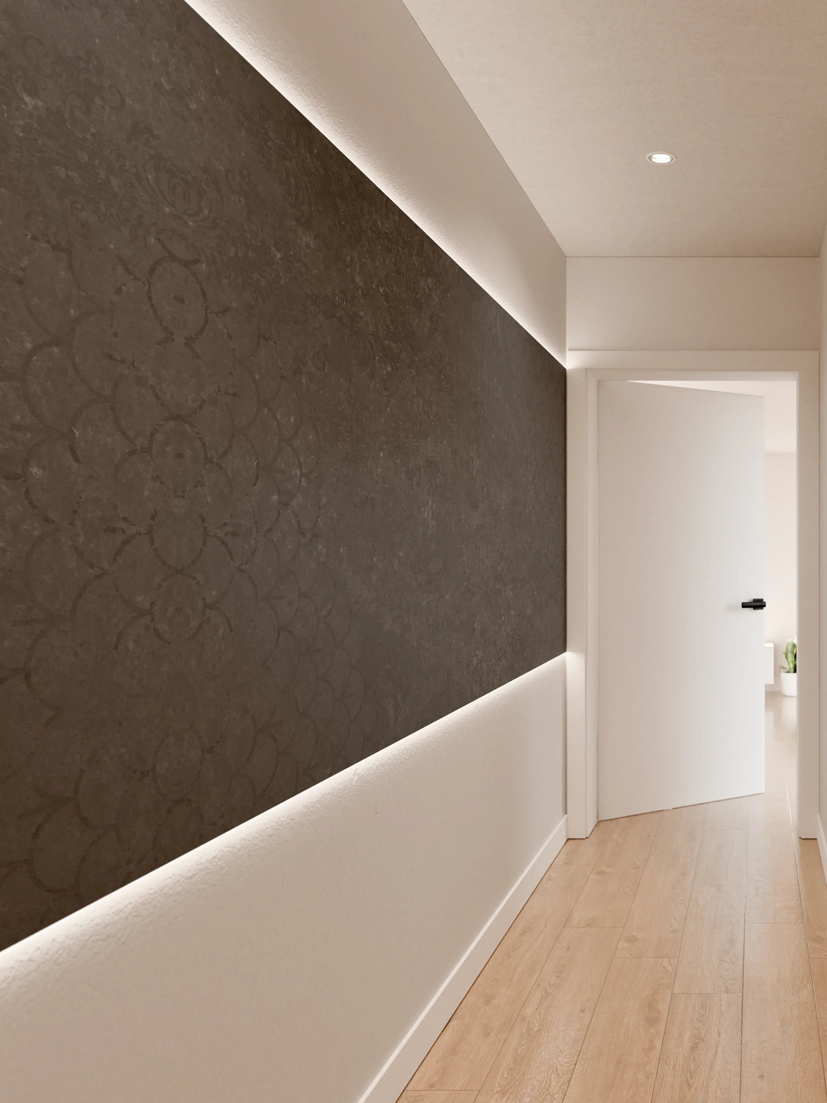 Wandverkleidung Flur - Anthrazit Patchwork Fliesentextur