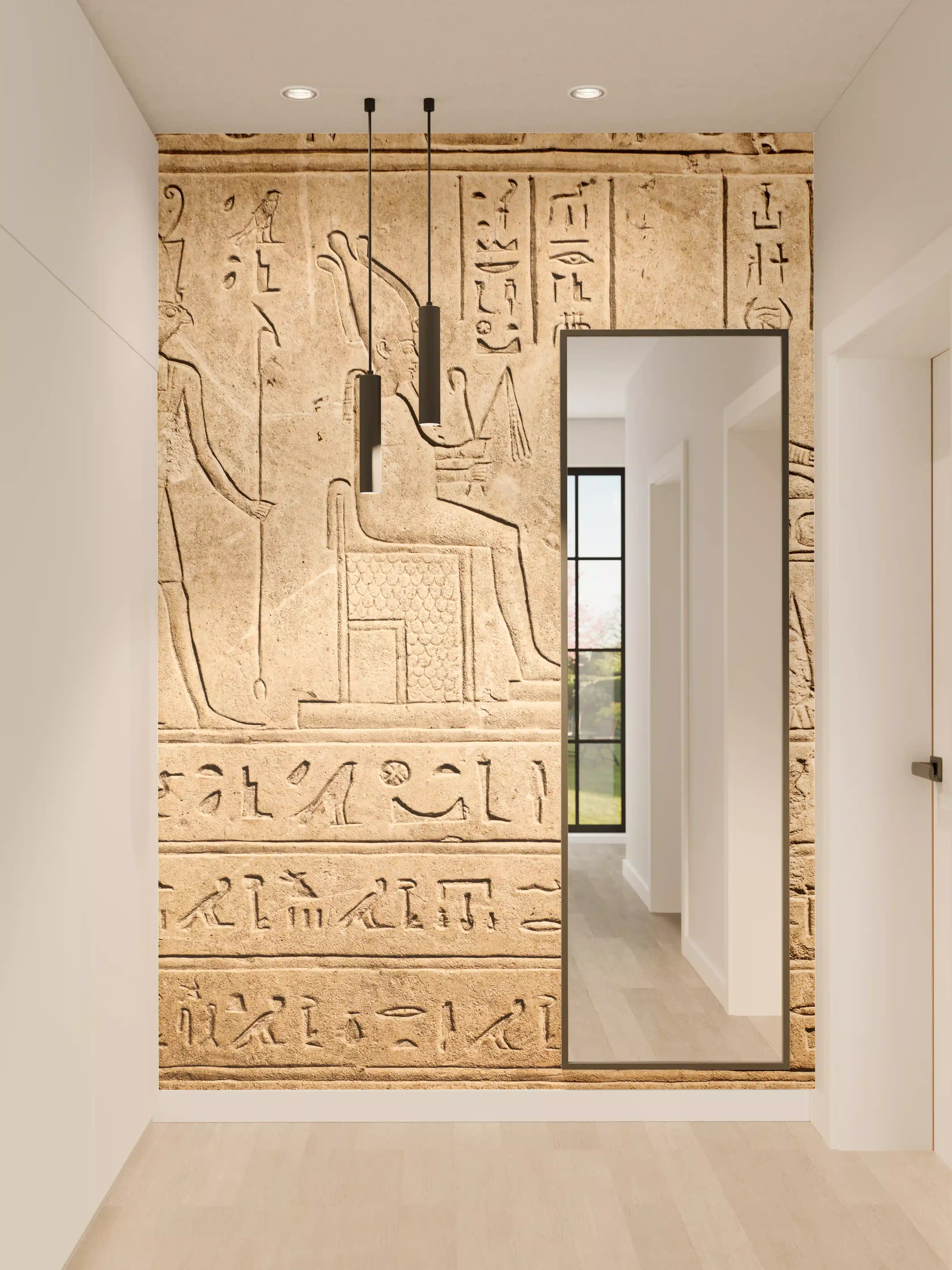 Wandverkleidung Flur - Antike Ägyptische Hieroglyphen