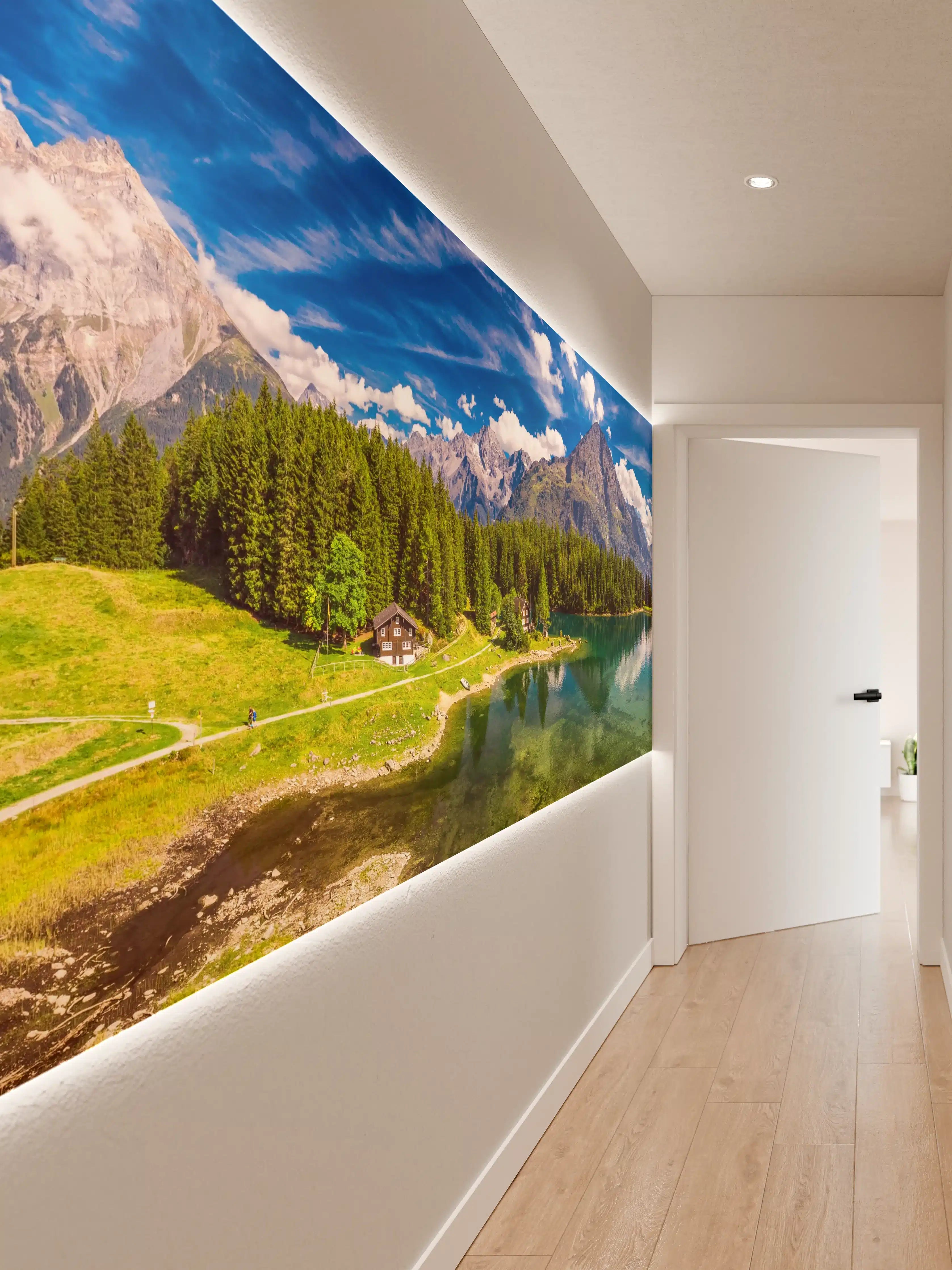 Wandverkleidung Flur - Arnisee mit Schweizer Alpen