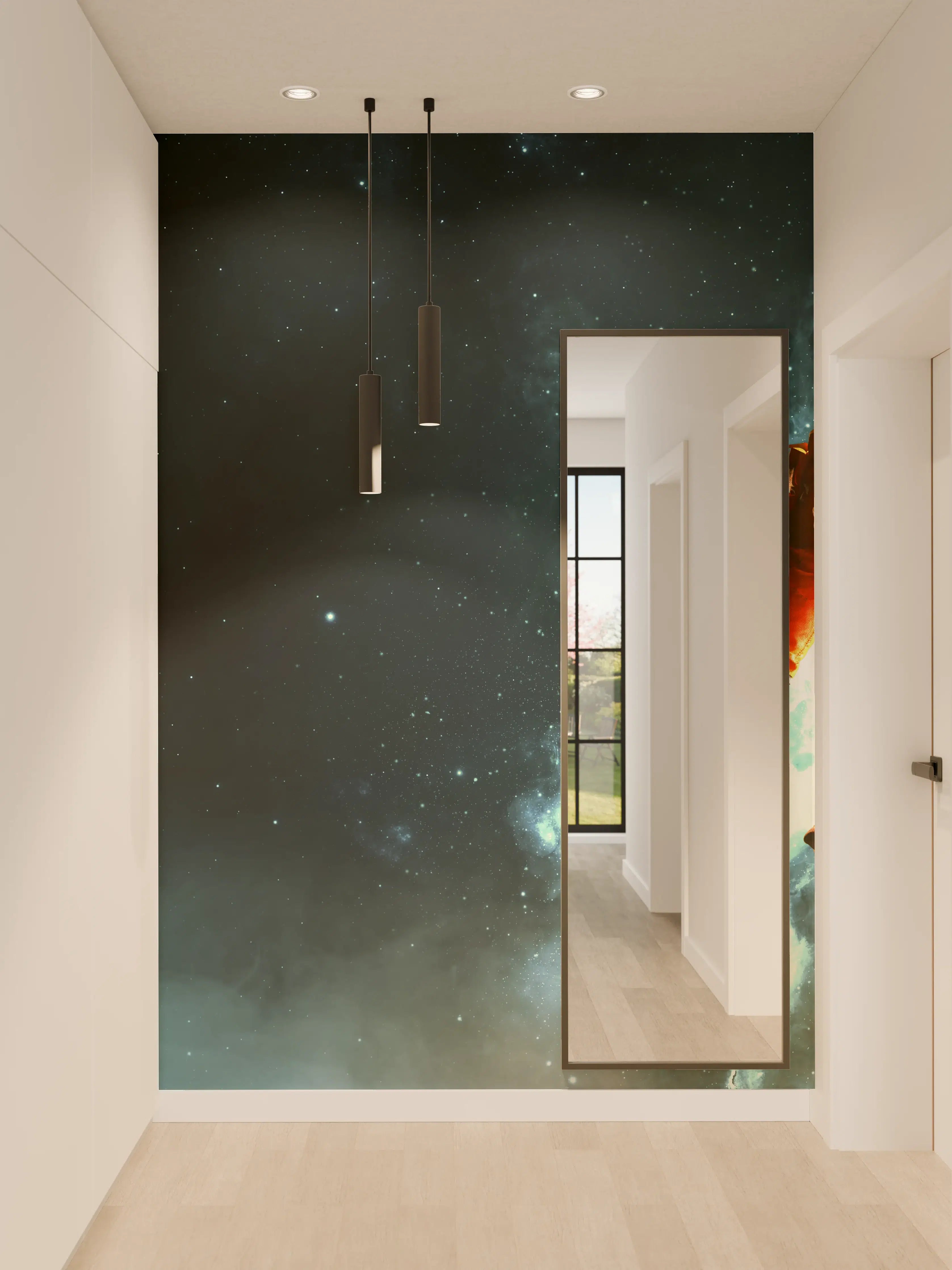 Wandverkleidung Flur - Astronaut im Weltraum