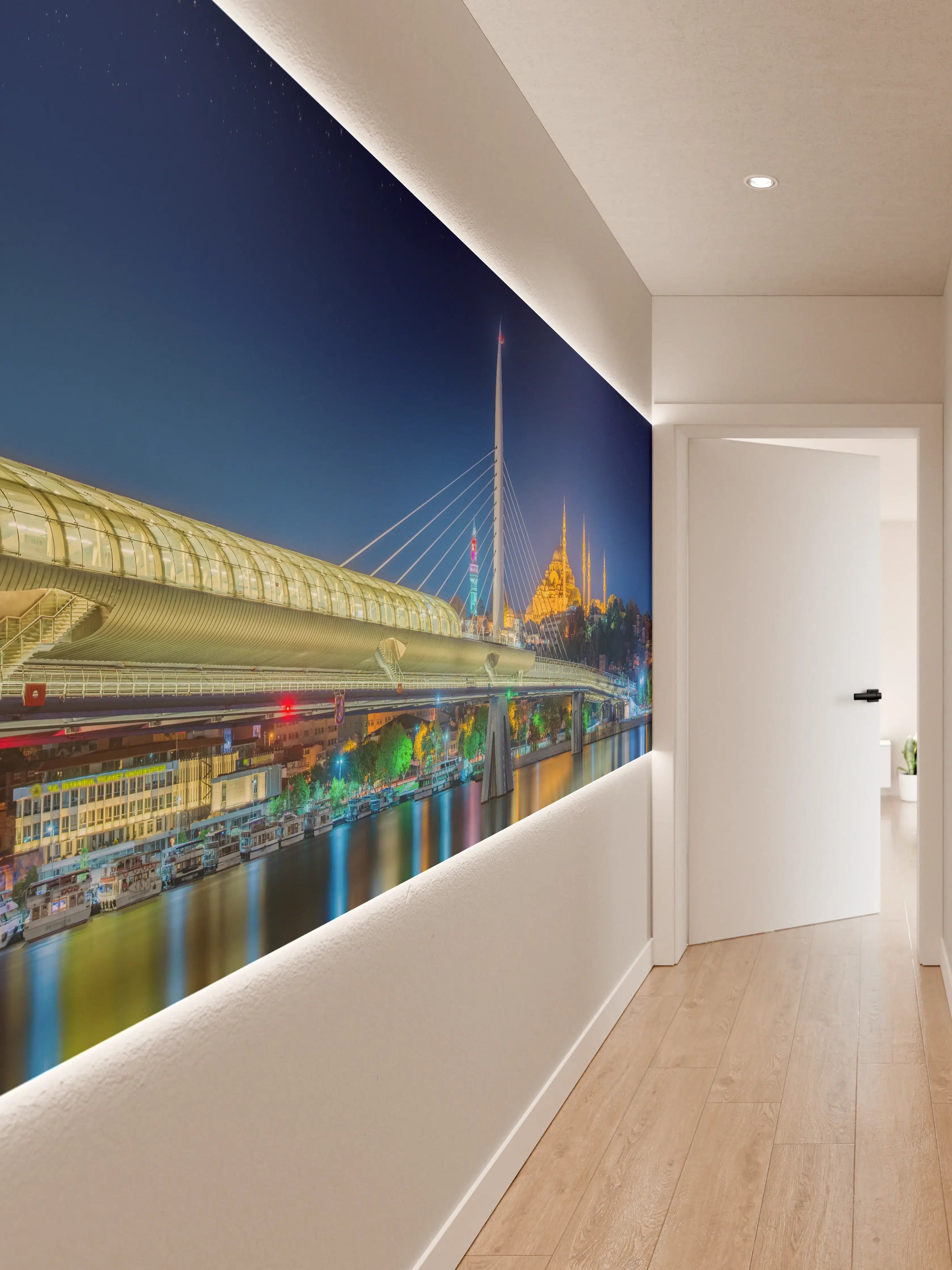 Wandverkleidung Flur - Atatürk-Brücke bei Nacht - Istanbul