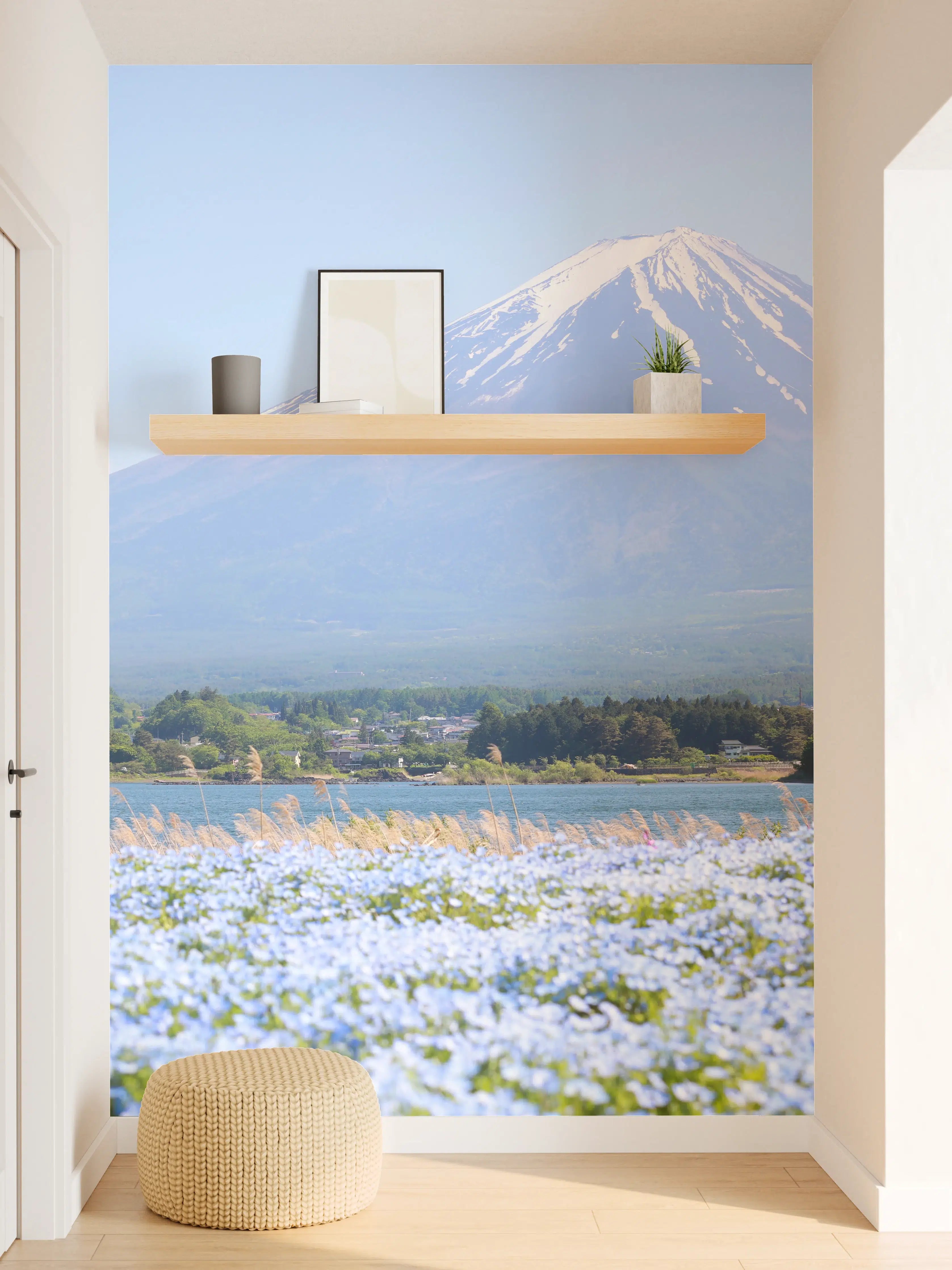 Wandverkleidung Flur - Atemberaubender Ausblick auf den Mount Fuji