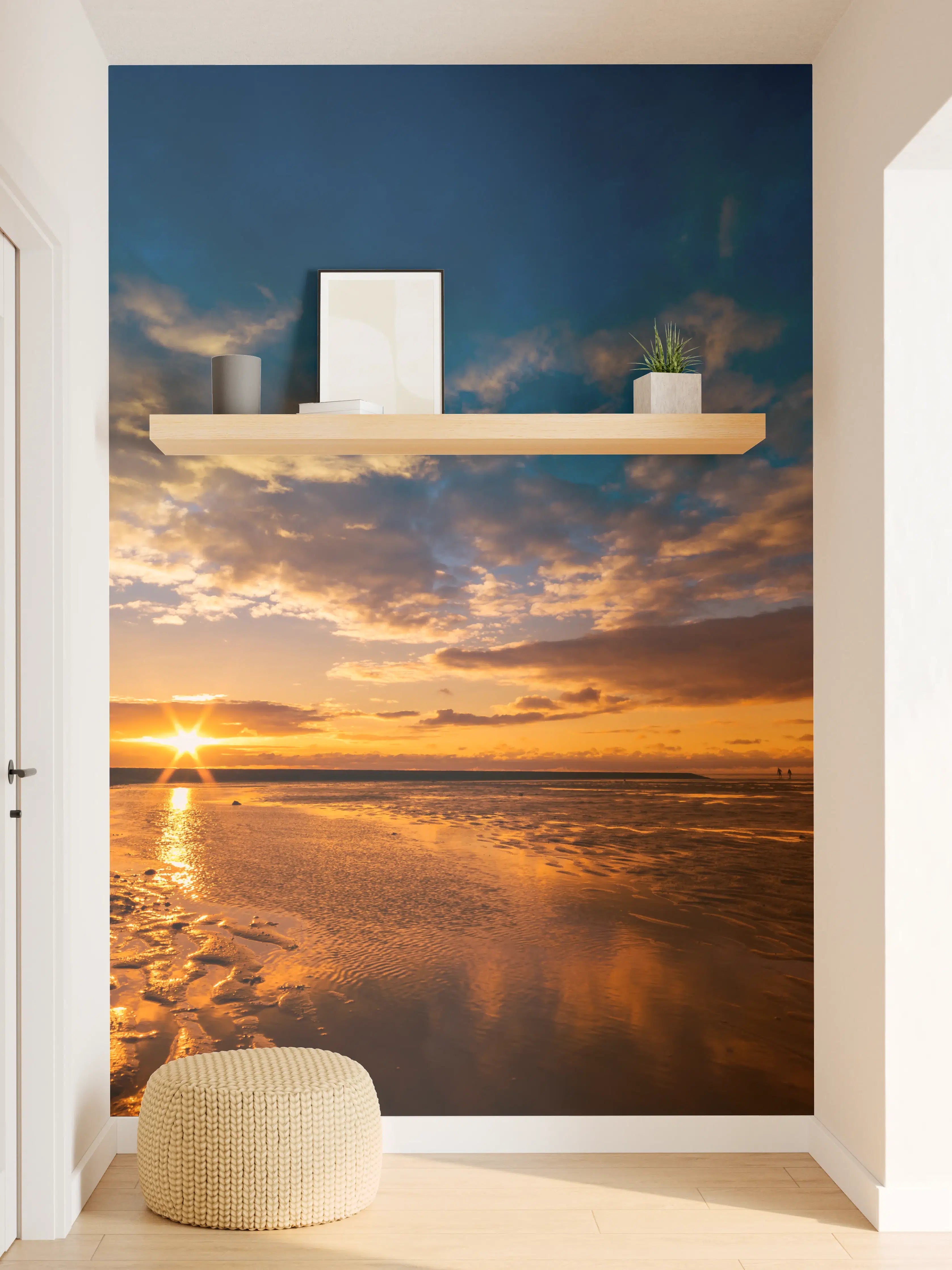 Wandverkleidung Flur - Atemberaubender Sonnenuntergang am Strand