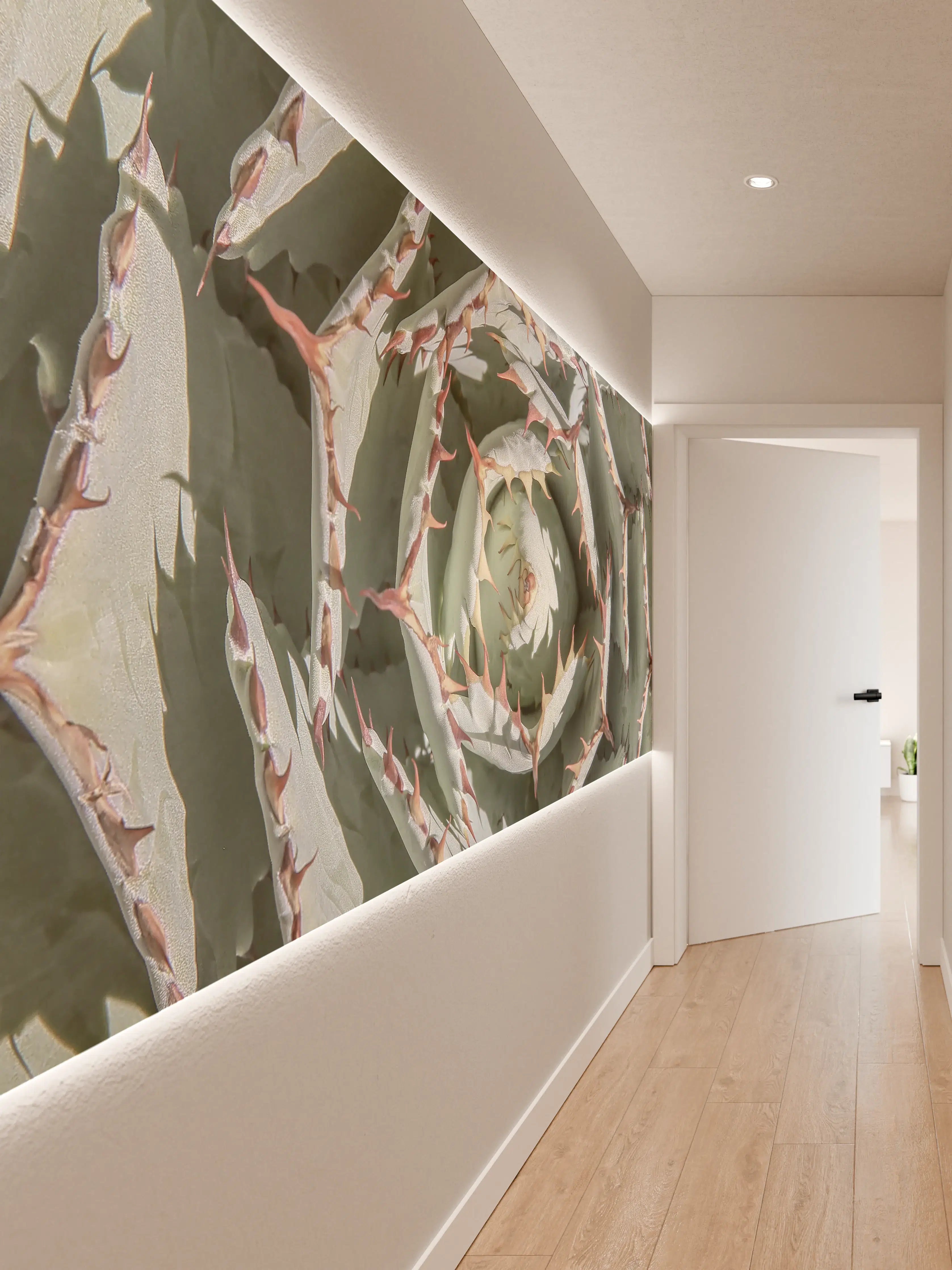 Wandverkleidung Flur - Attraktive Wüstenpflanze in Nahaufnahme