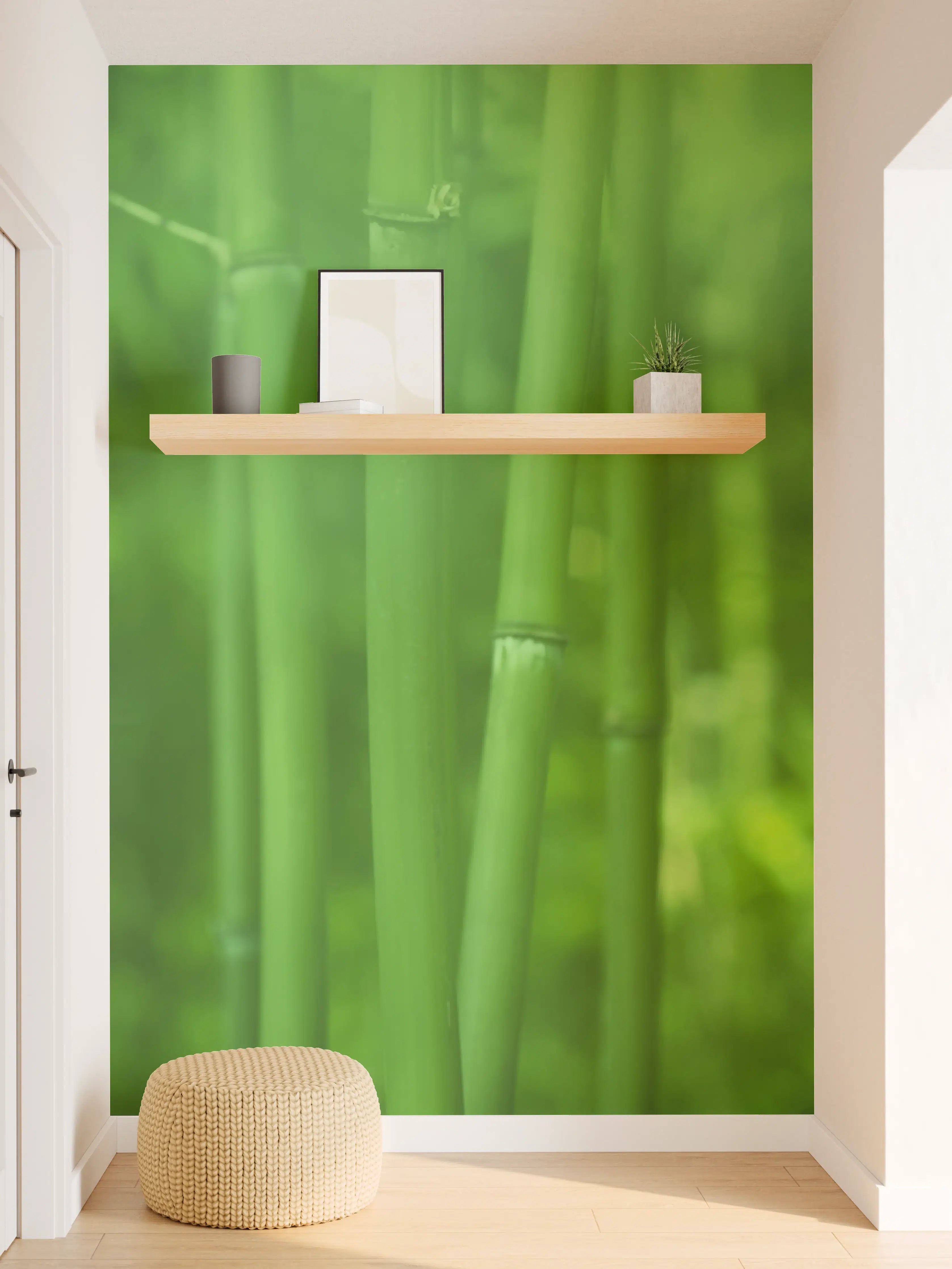 Wandverkleidung Flur - Bambuswald