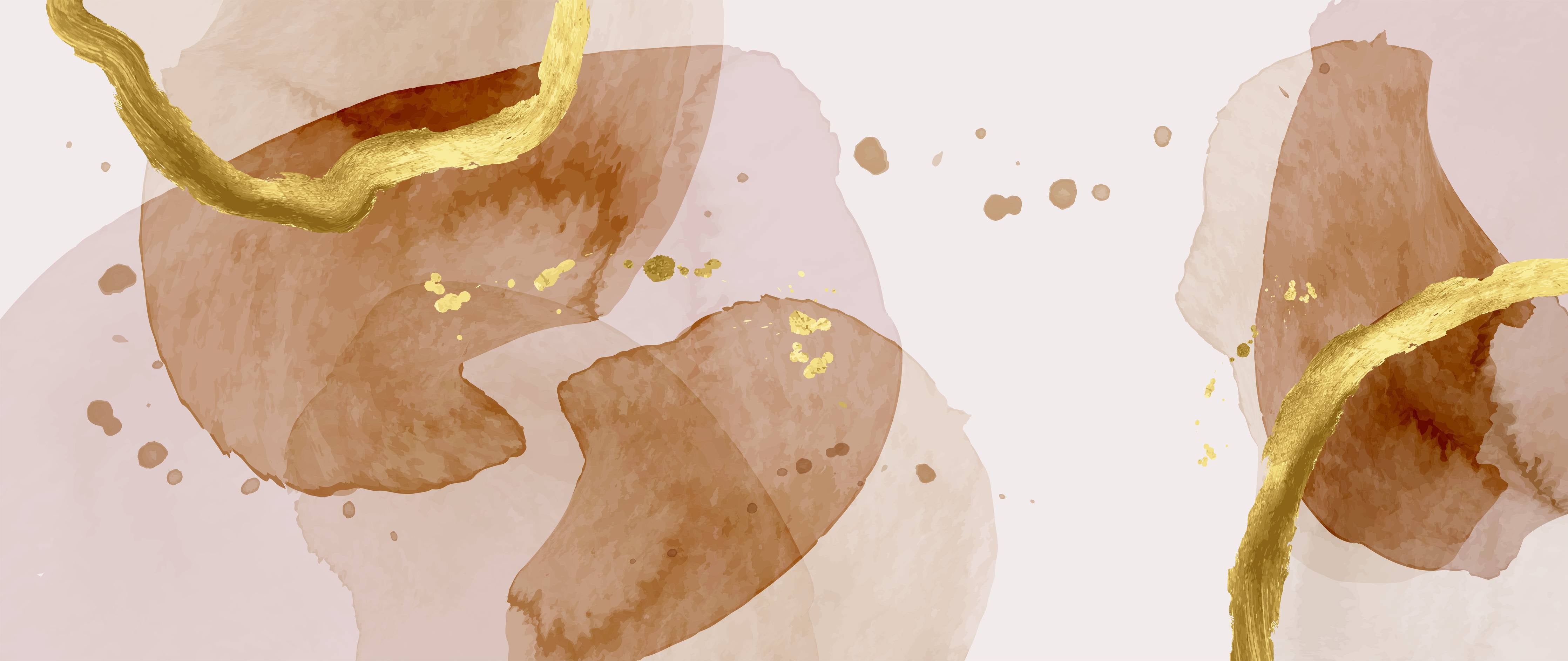 Wandverkleidung Flur-Beige Aquarell Kunst