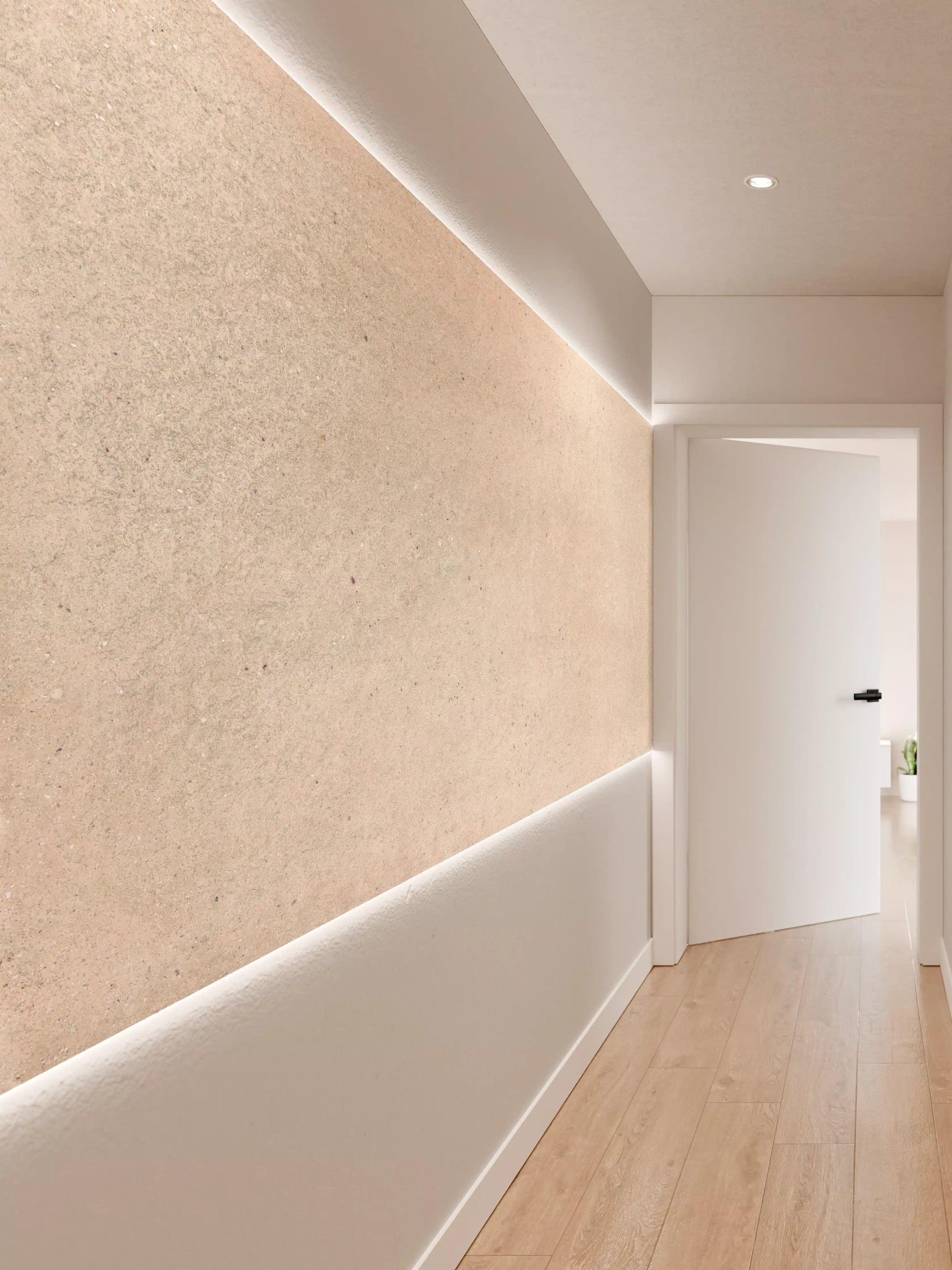 Wandverkleidung Flur - Beige Betonhintergrund