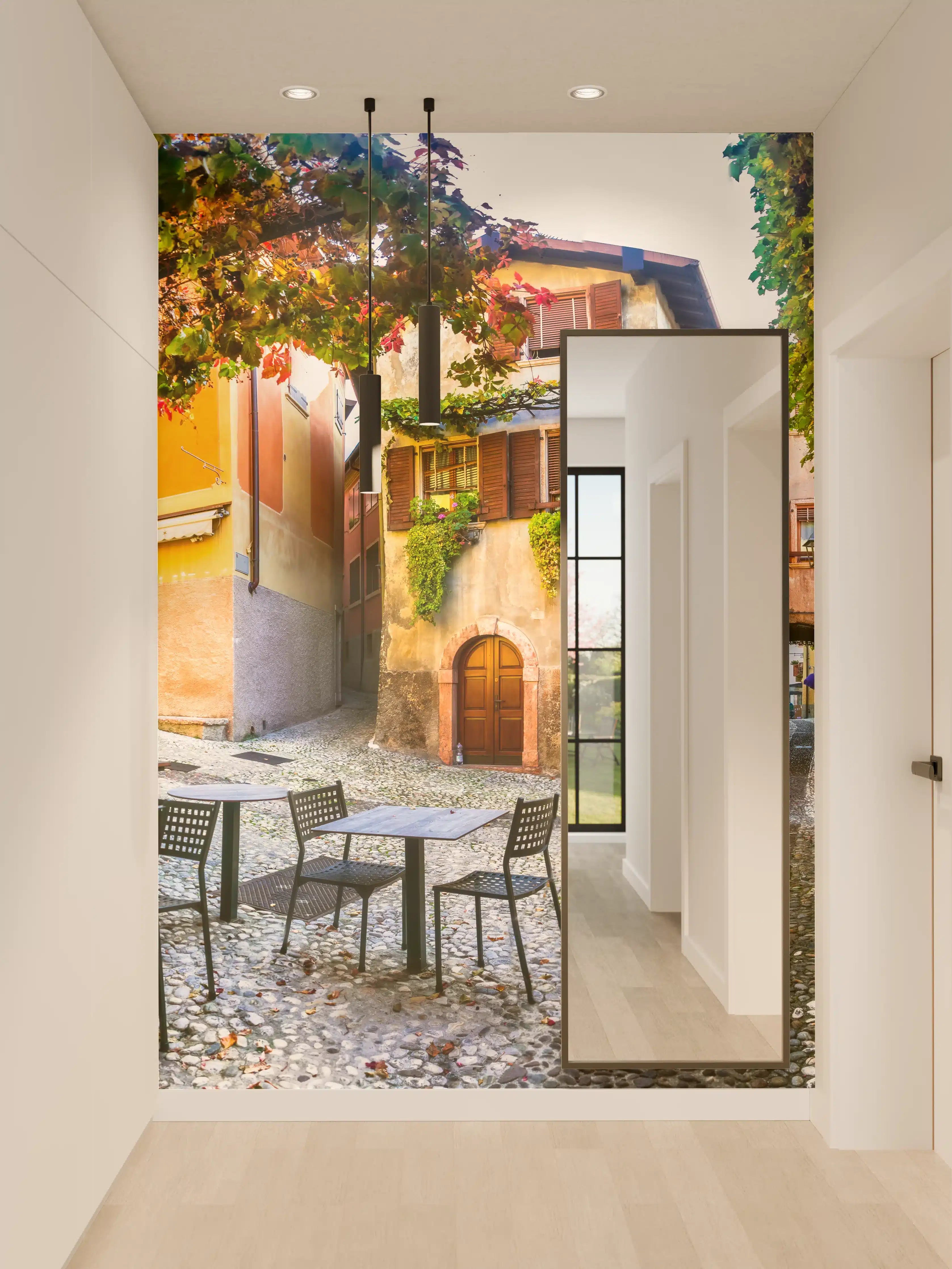 Wandverkleidung Flur - Bezaubernde alte Gasse in Malcesine