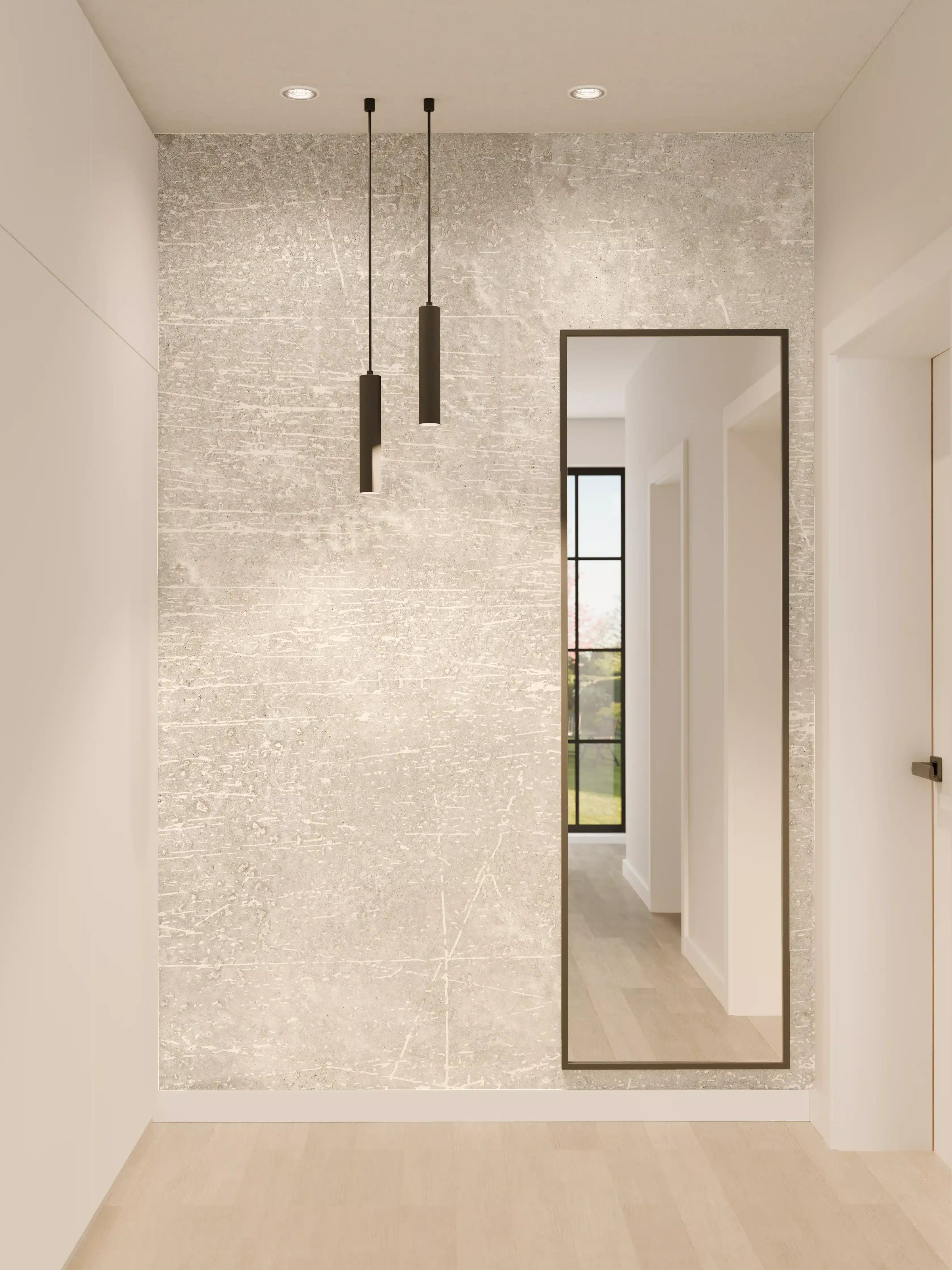 Wandverkleidung Flur - Blanker Zement Hintergrund