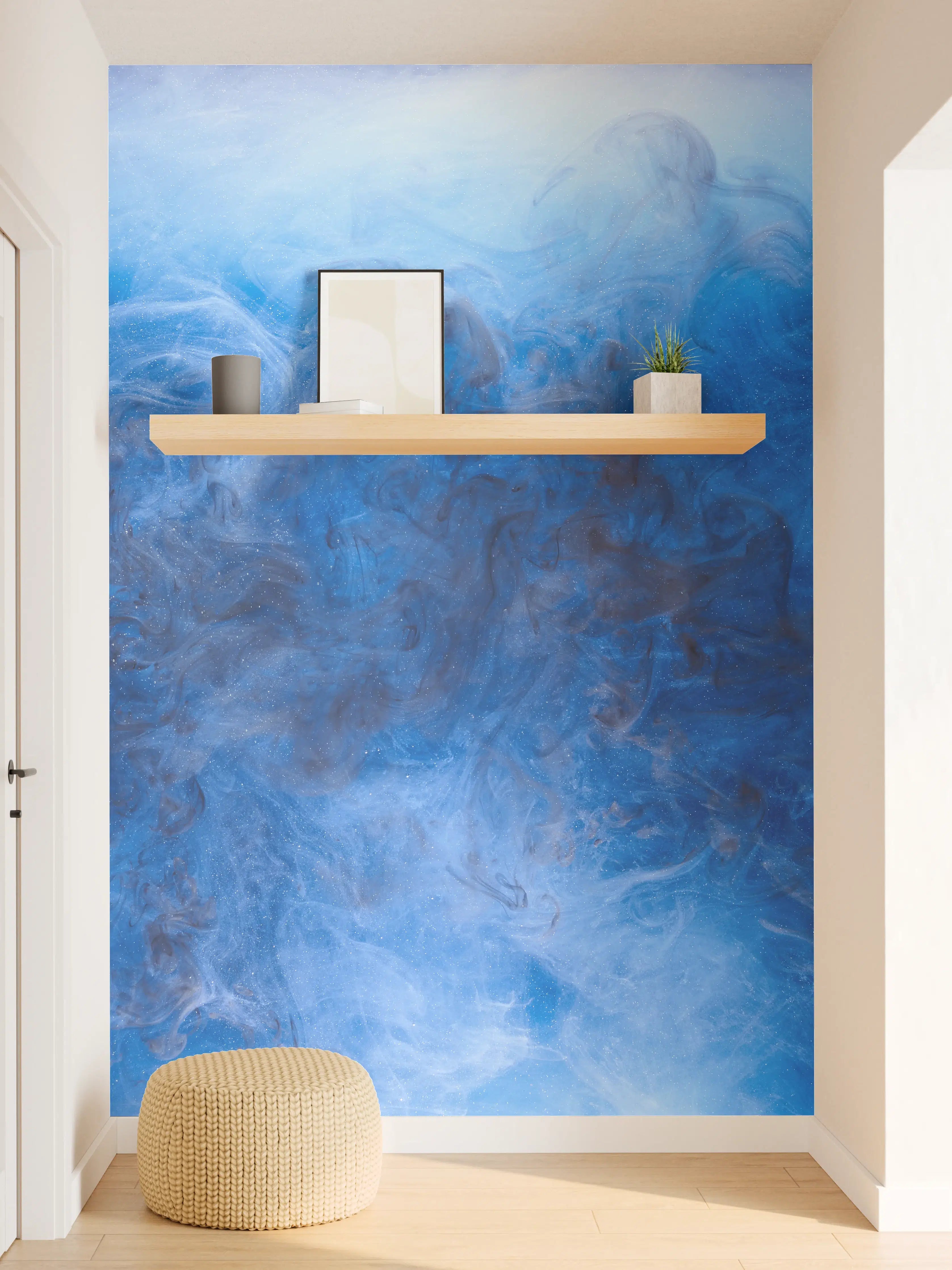 Wandverkleidung Flur - Blauer Rauch