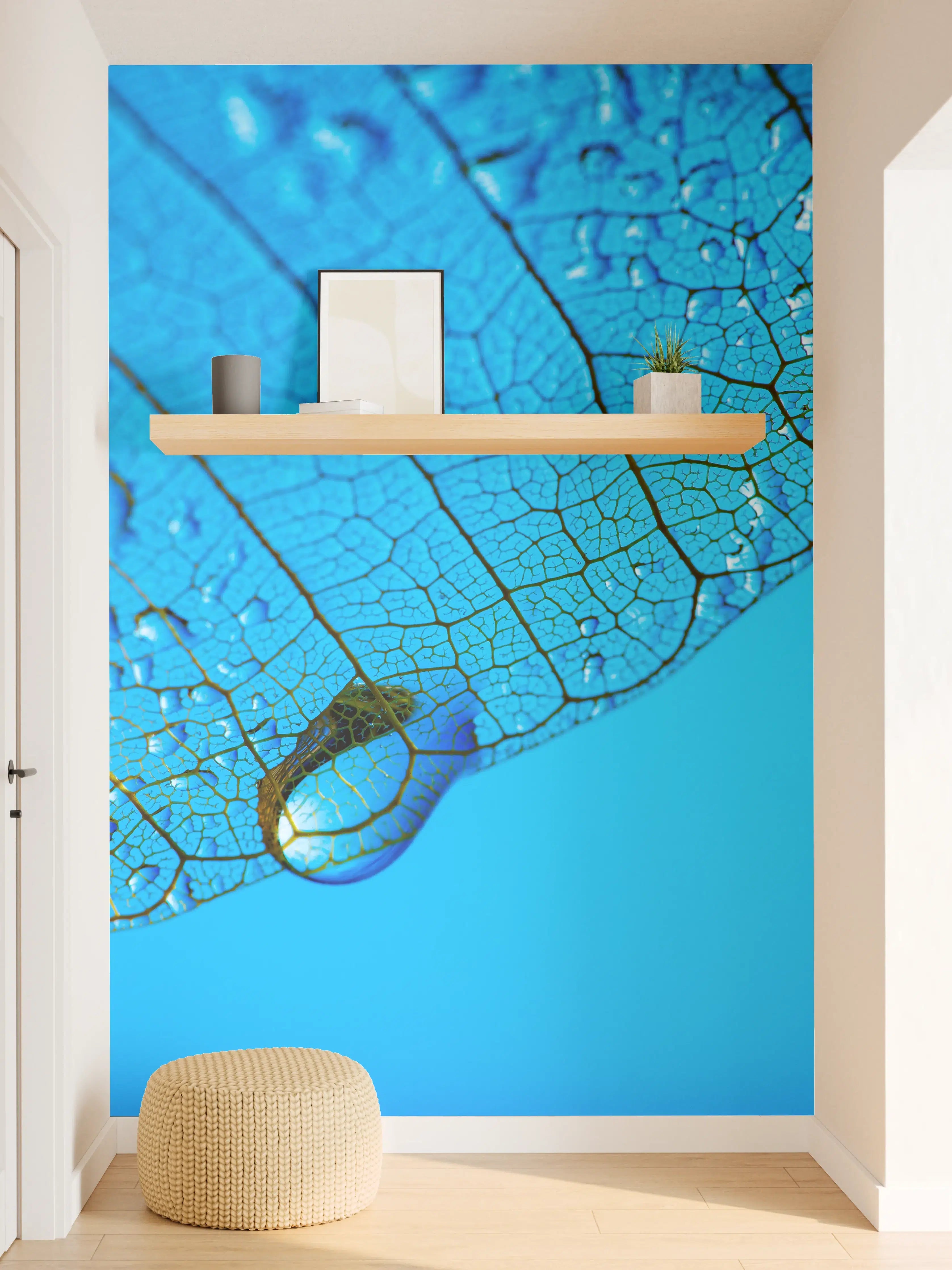 Wandverkleidung Flur - Blauer Wasserfall im Naturparadies