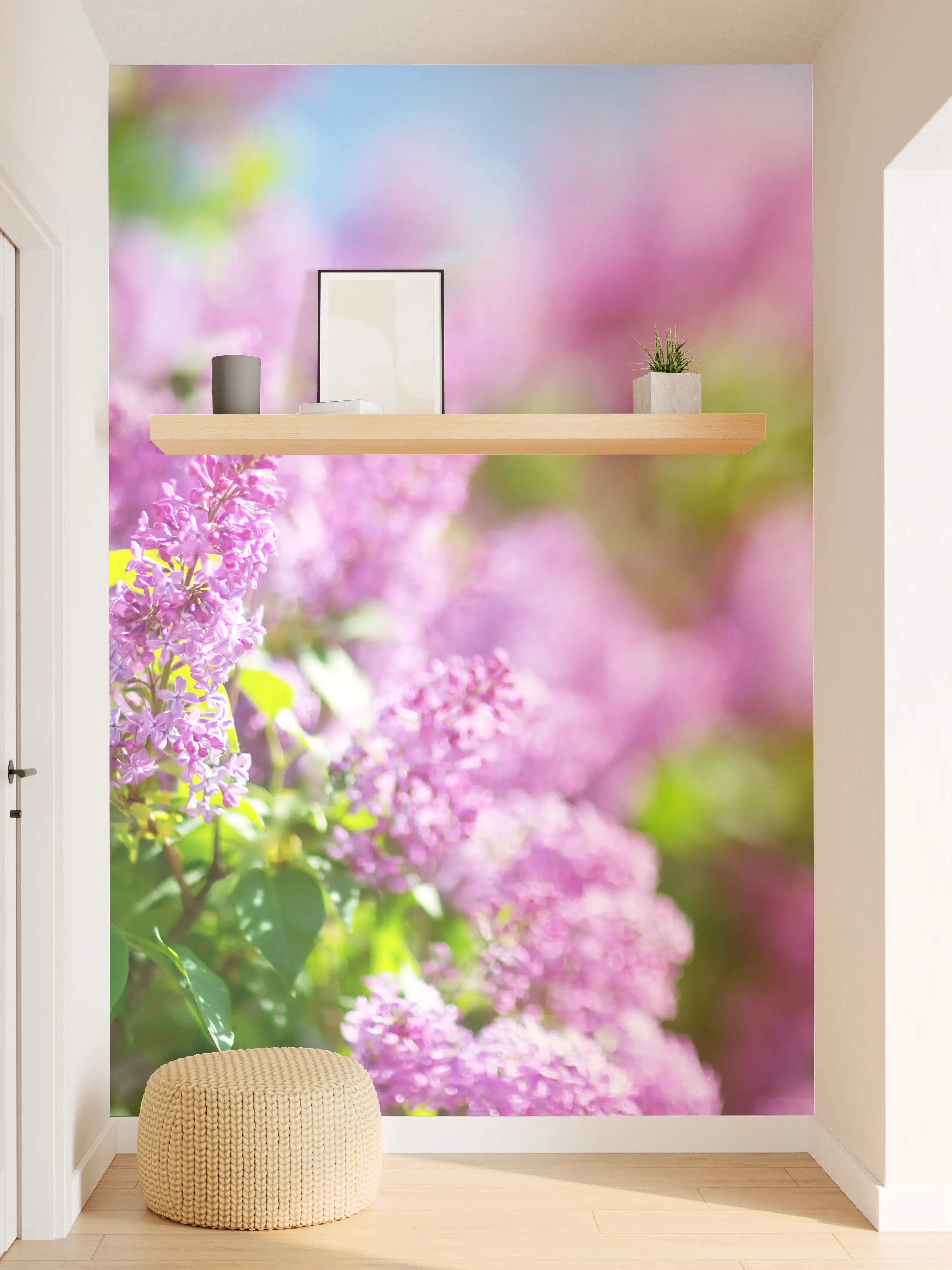 Wandverkleidung Flur - Blumen blühen auf im Frühling