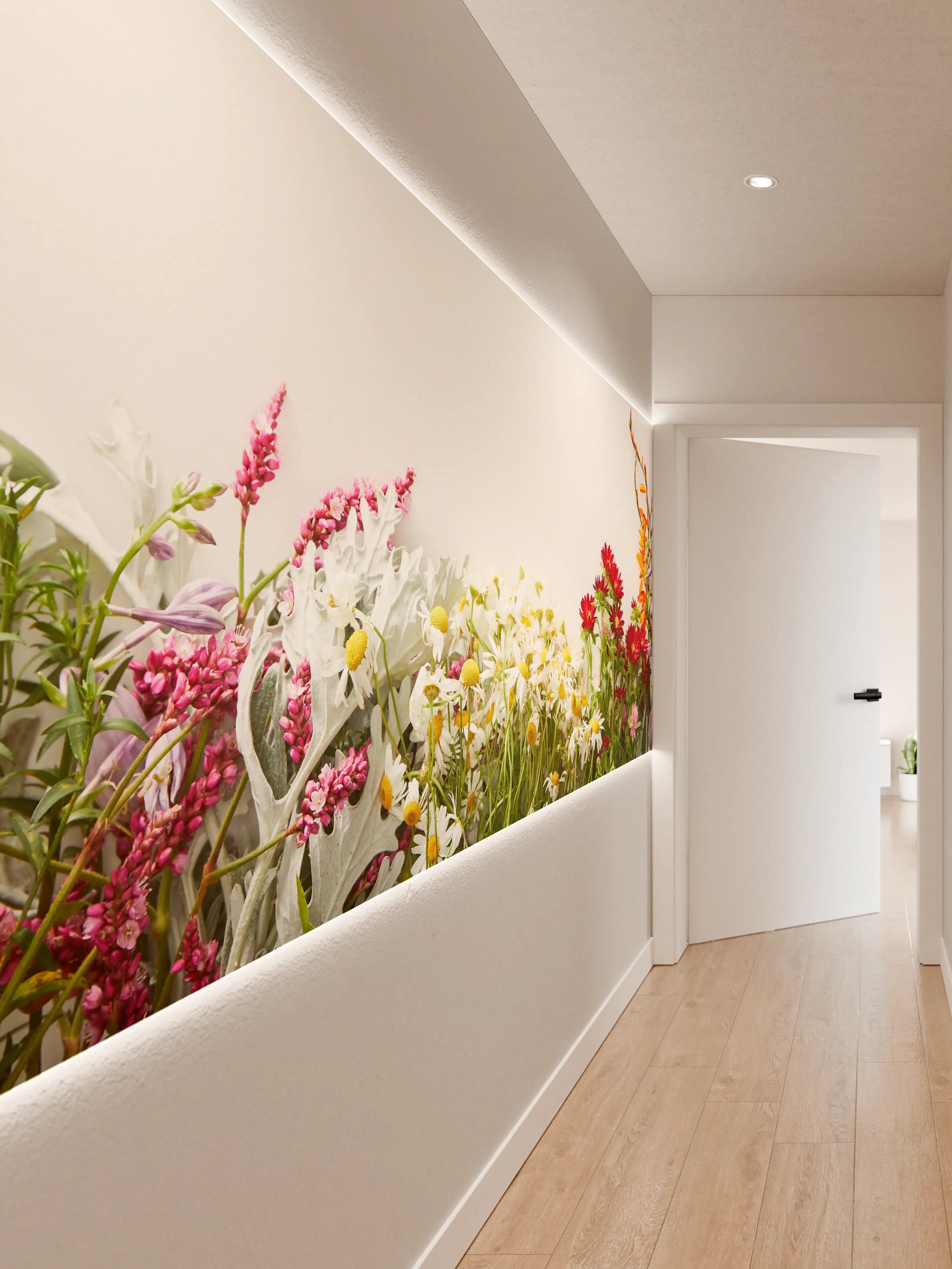 Wandverkleidung Flur - Blumenwiese mit bunter Vielfalt