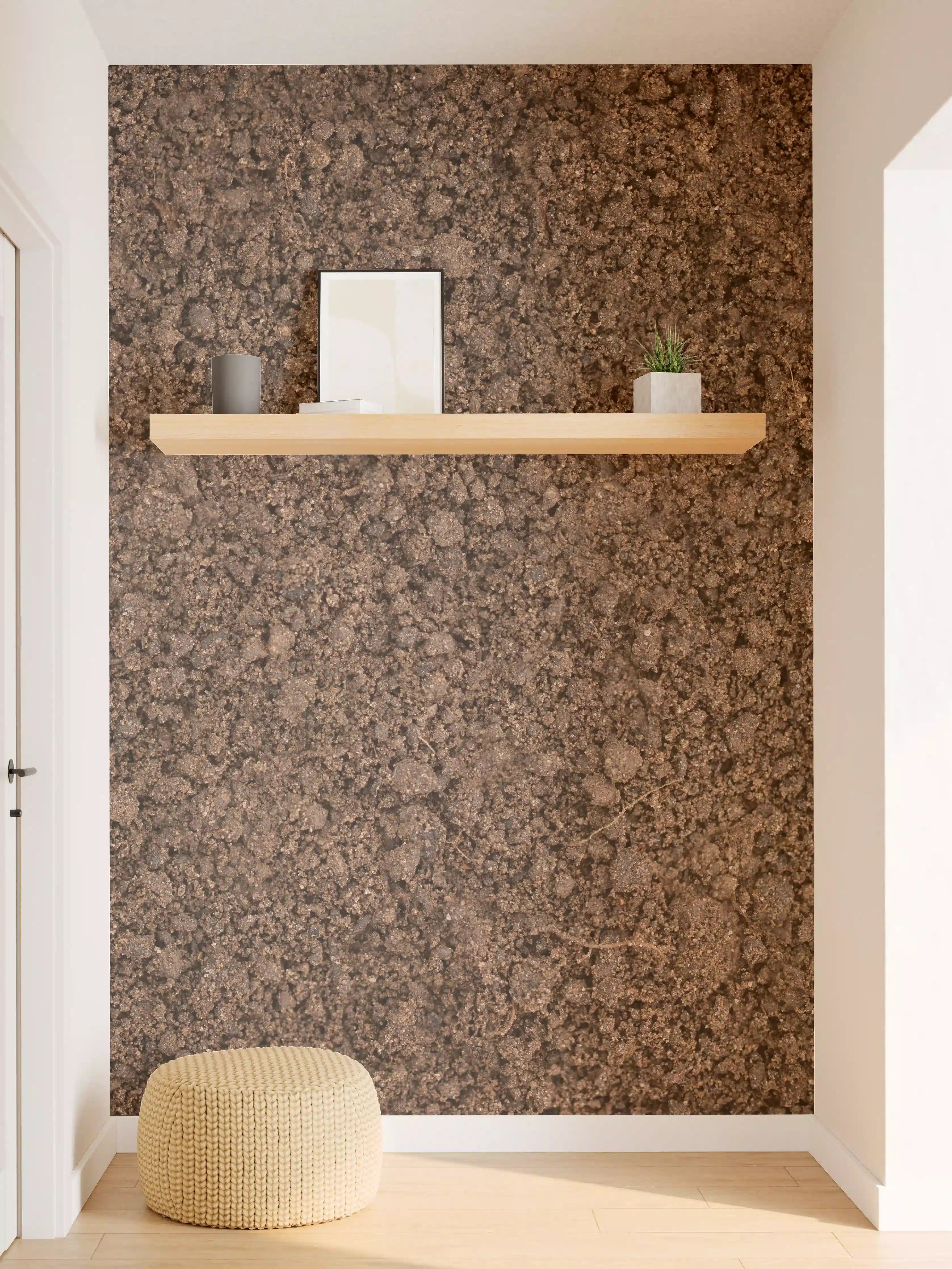 Wandverkleidung Flur - Bodentextur in Nahaufnahme
