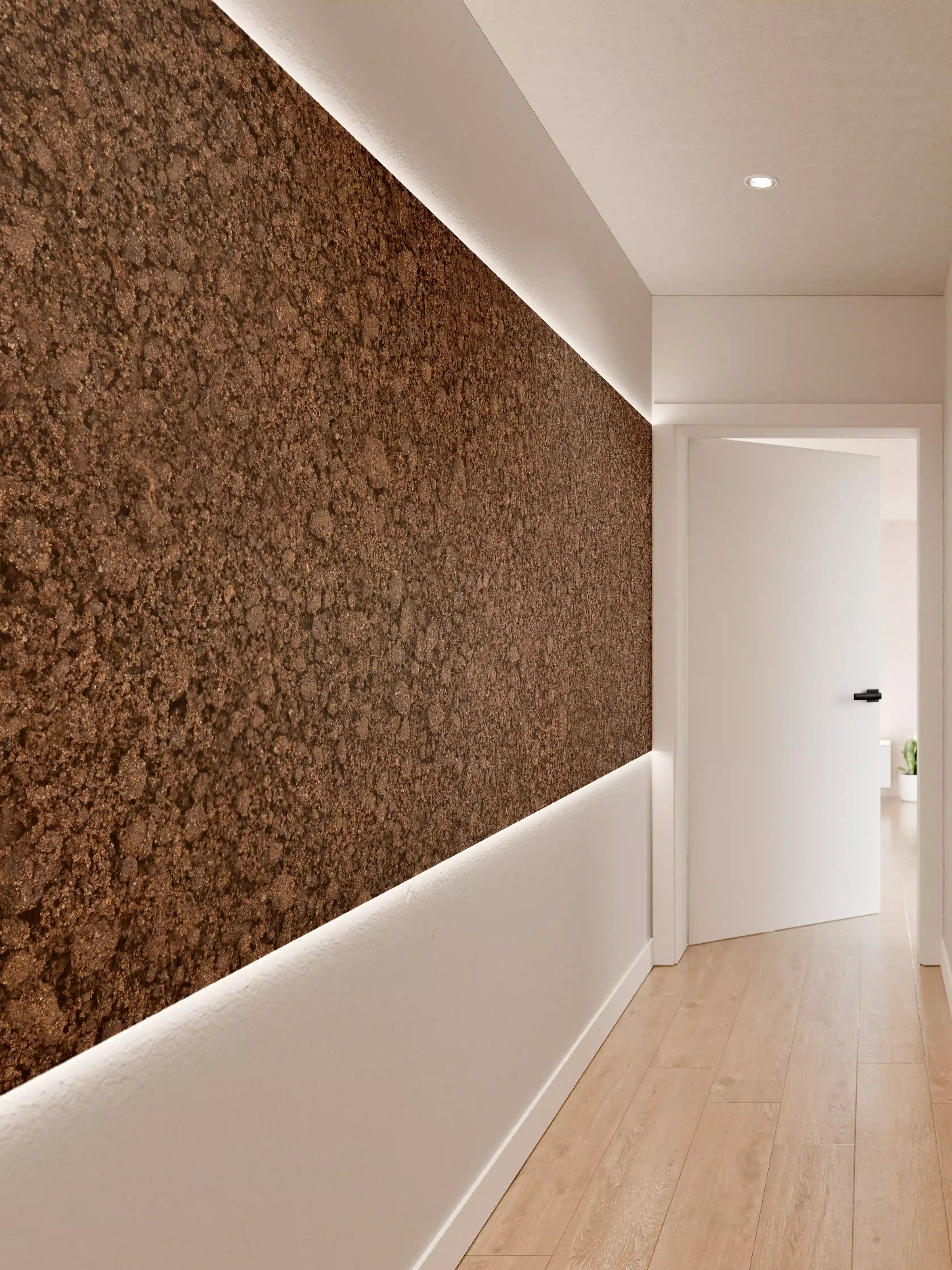 Wandverkleidung Flur - Bodentextur in Nahaufnahme