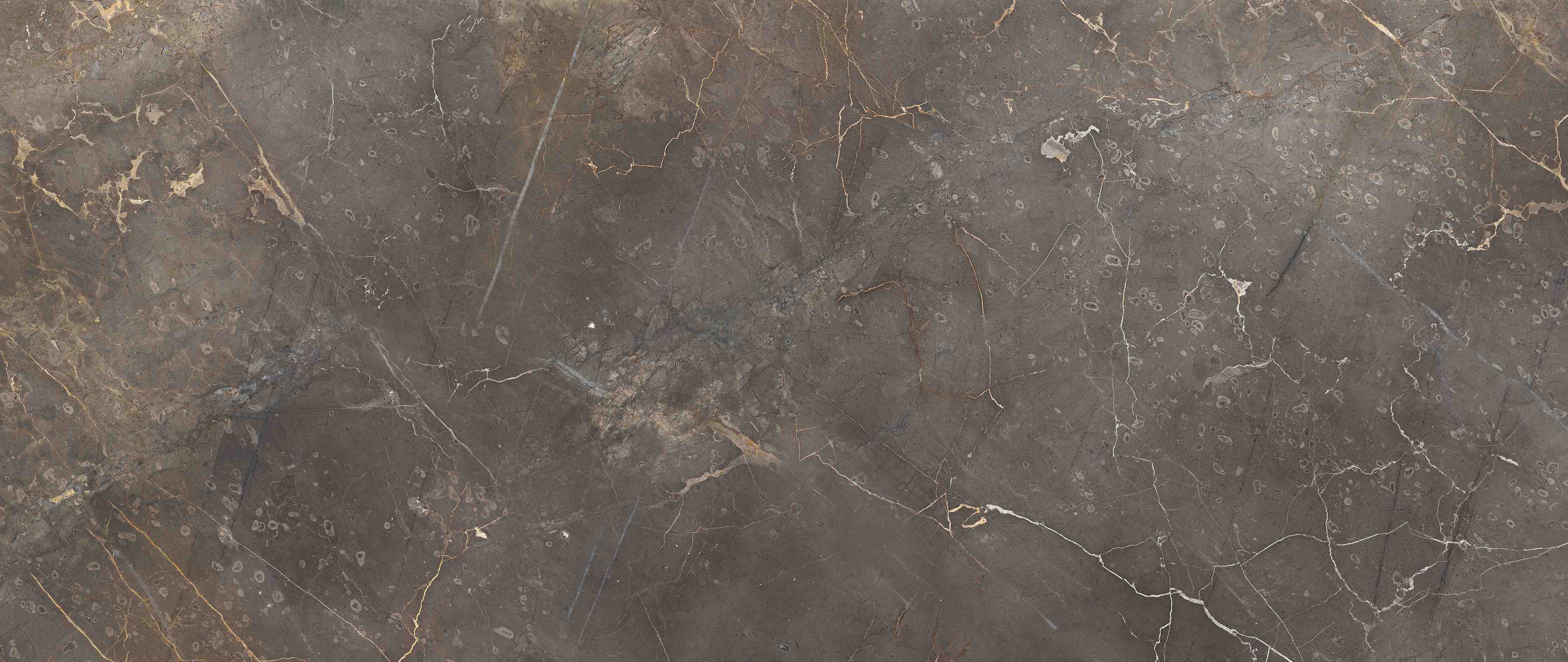 Wandverkleidung Flur-Braun-Grauer Marmor mit Adern