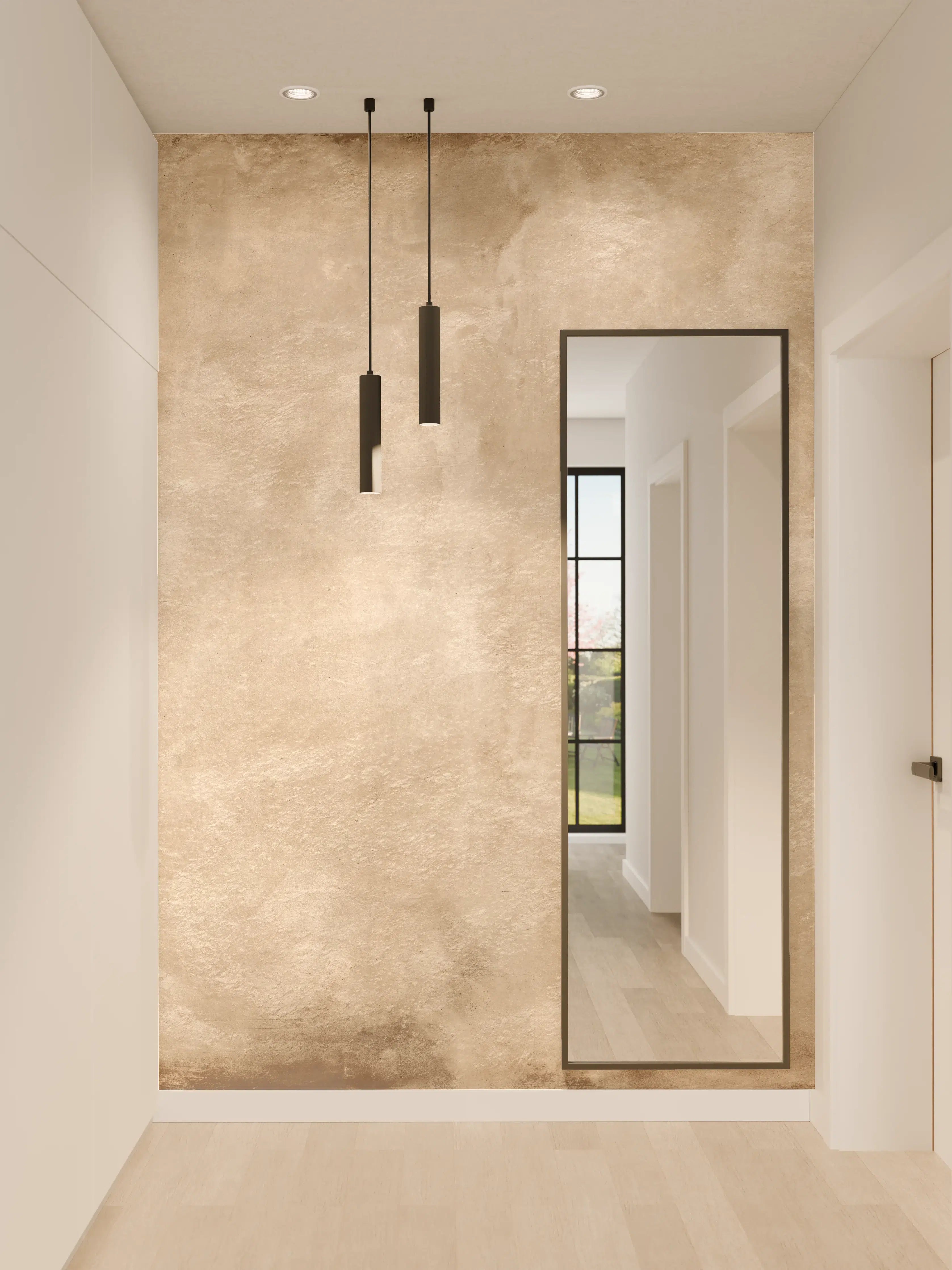 Wandverkleidung Flur - Braune antike Zementwand